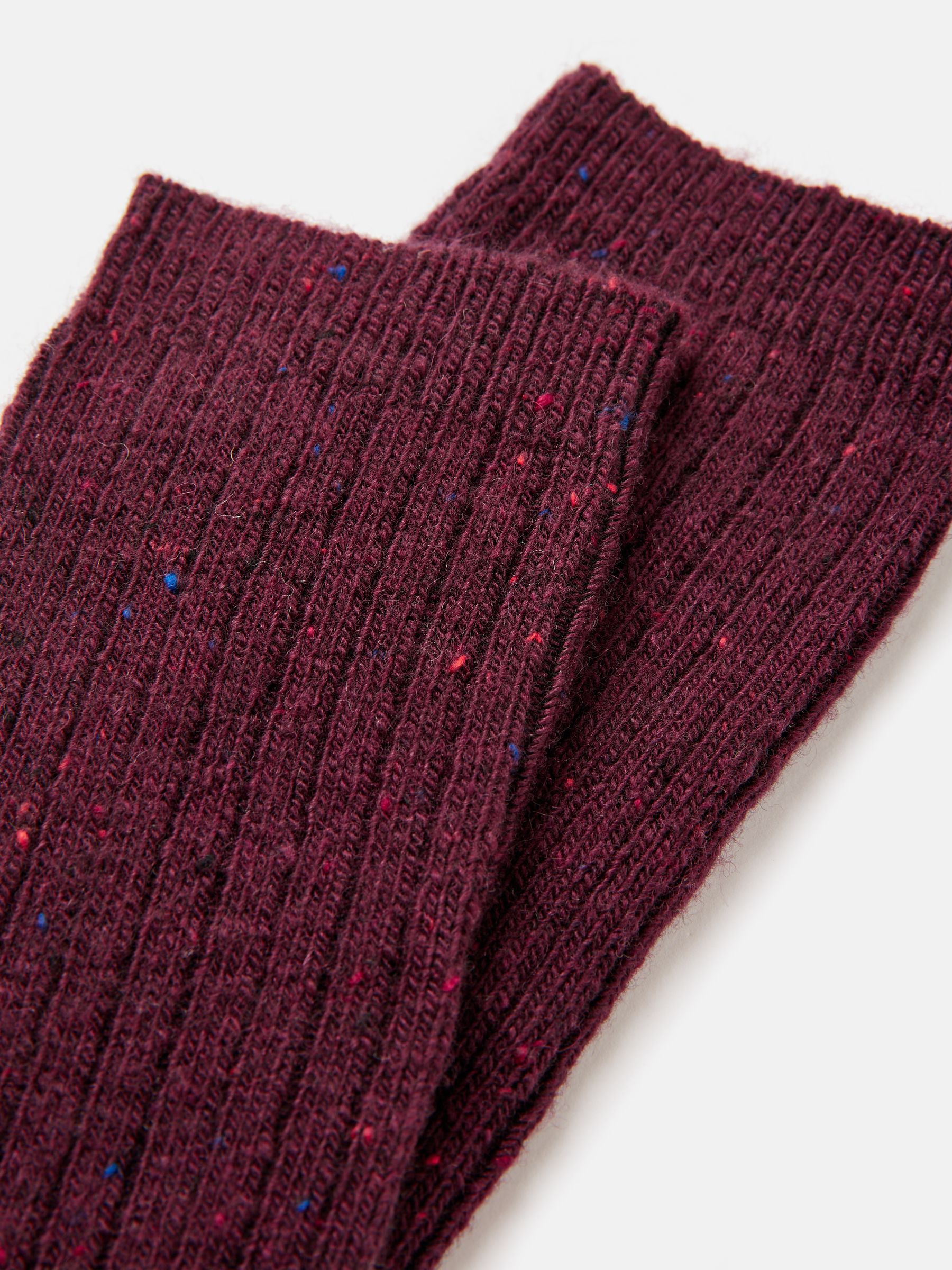 Red / Purple Wool Blend Ankle Socks - Image 2 of 3