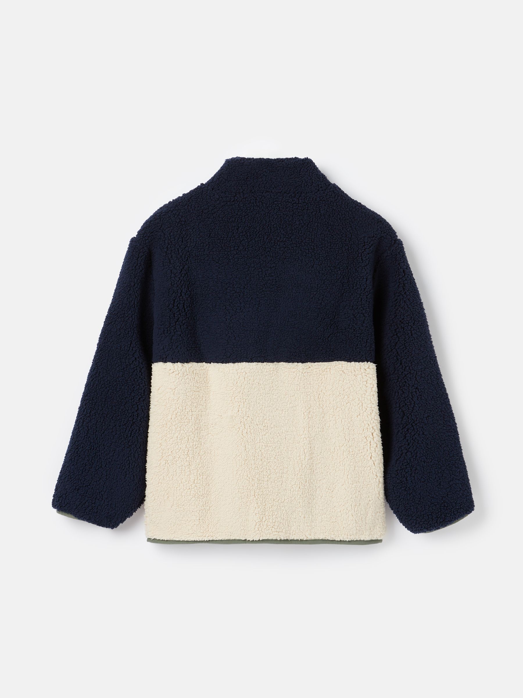 Blakeley Navy Blue Zip Up Borg Fleece Jacket - Image 2 of 5