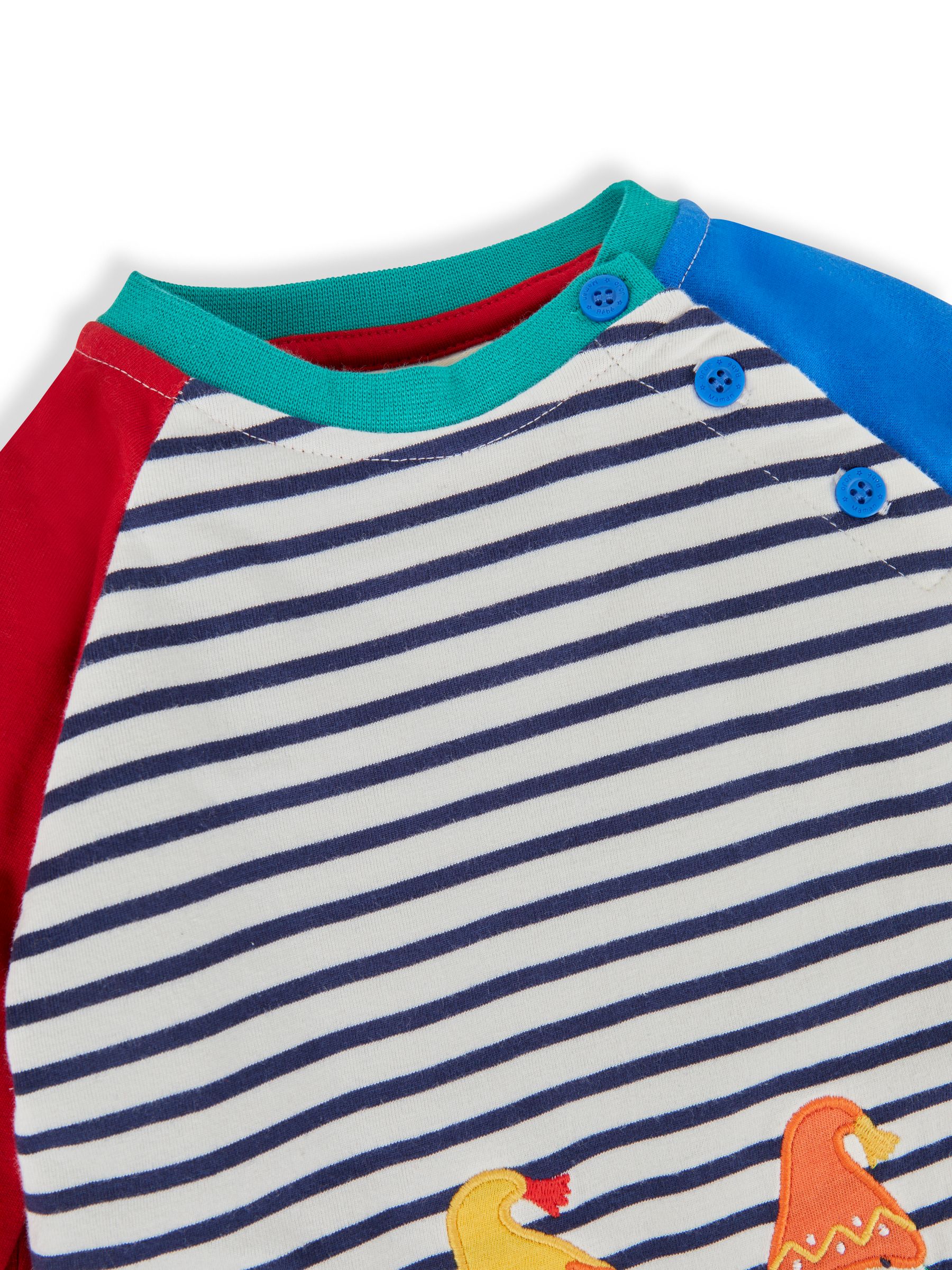 Ecru Navy Stripe Gonks Appliqué Top - Image 2 of 3