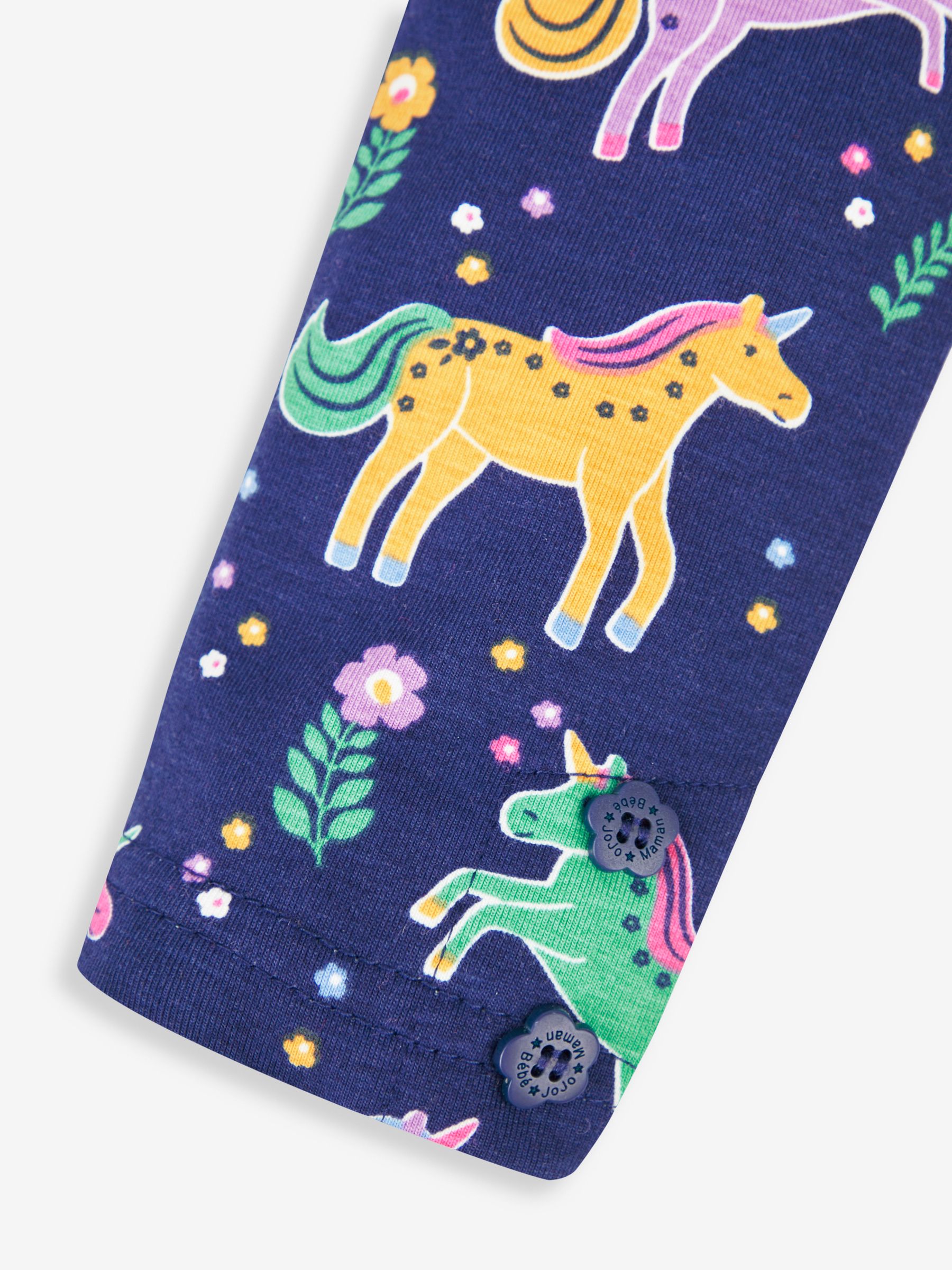 Navy Blue Unicorn & Pink Girls' 2-Pack Leggings - Image 4 of 5