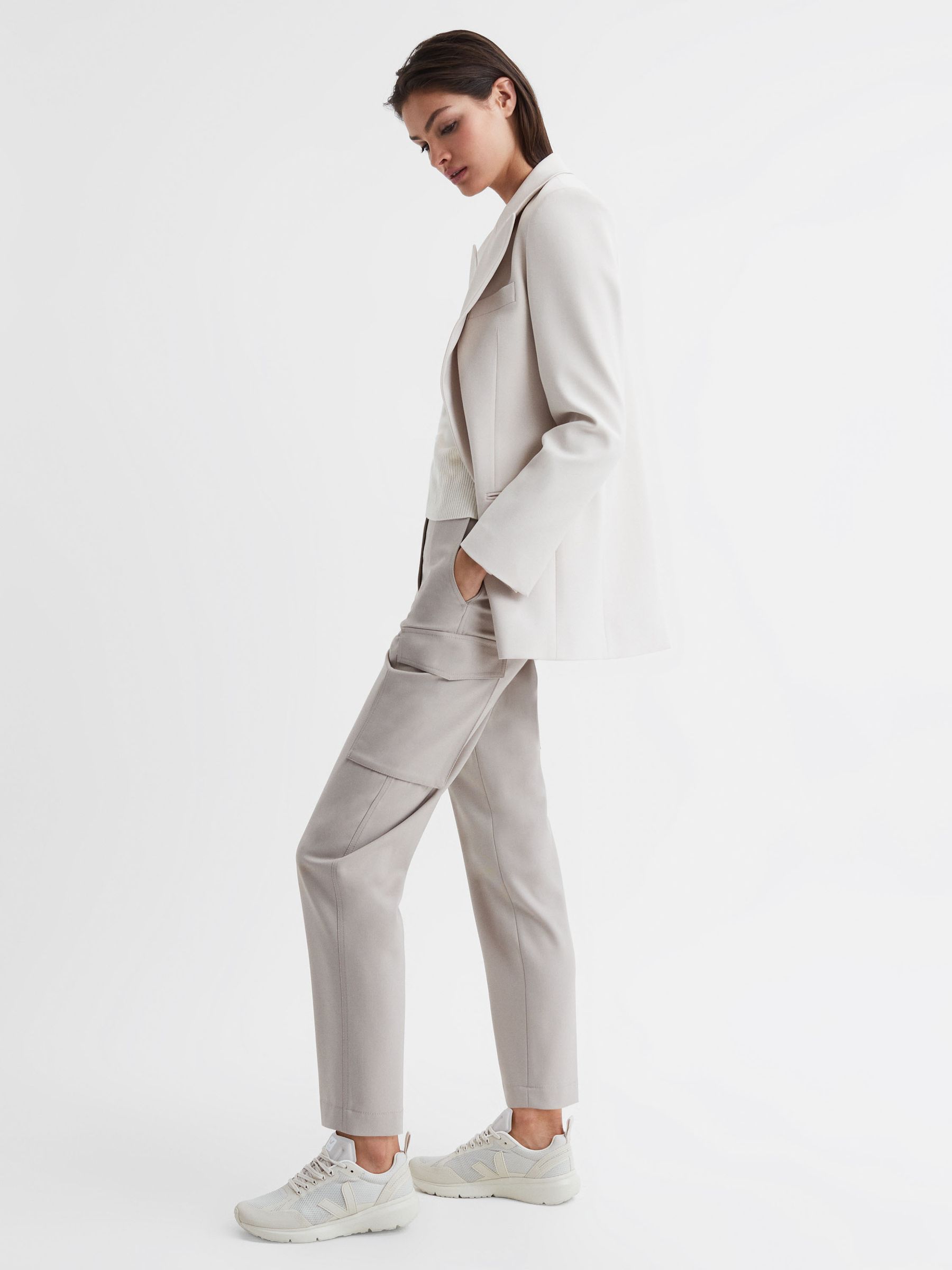 Veja Mesh Running Trainers in White  Pierre - Image 2 of 6