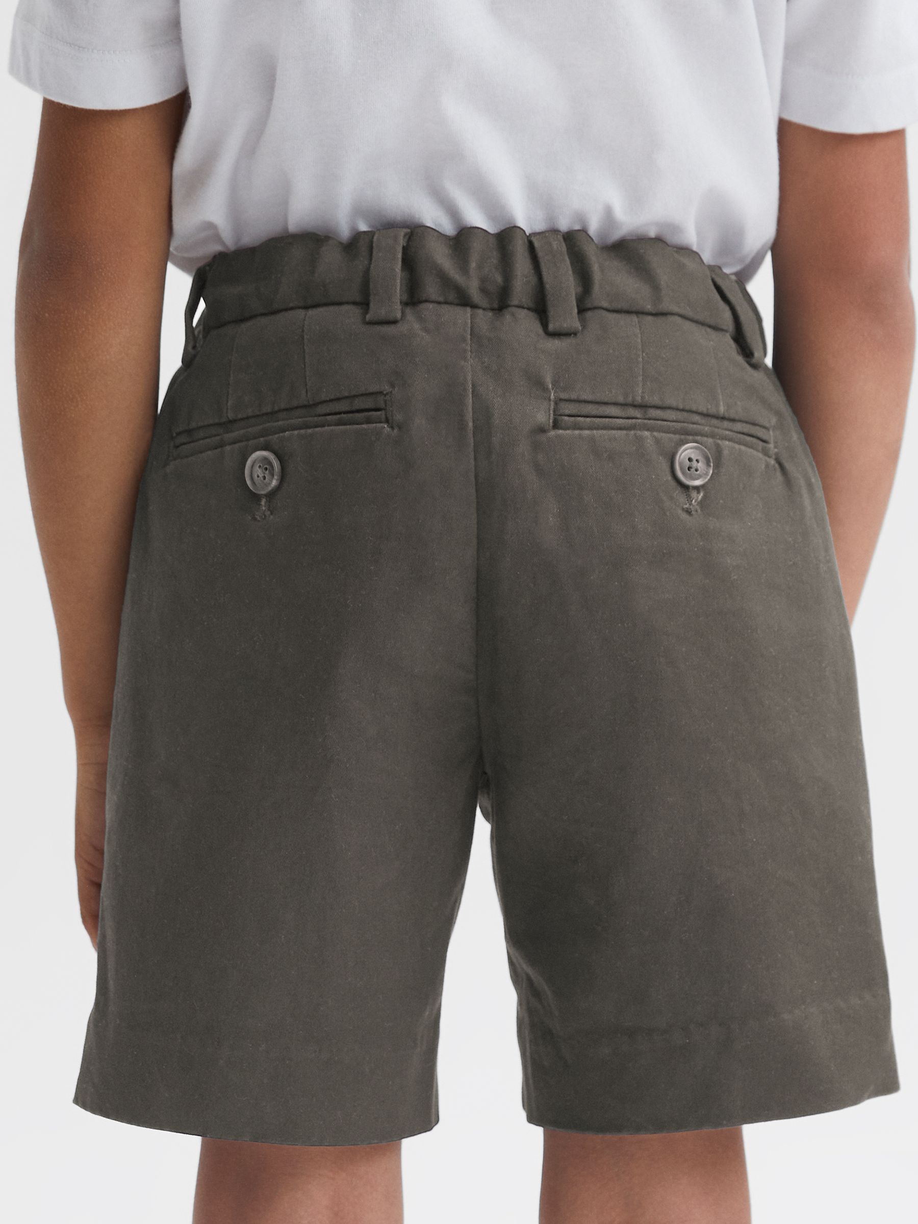 9-13 yrs Casual Chino Shorts in Khaki - Image 5 of 6