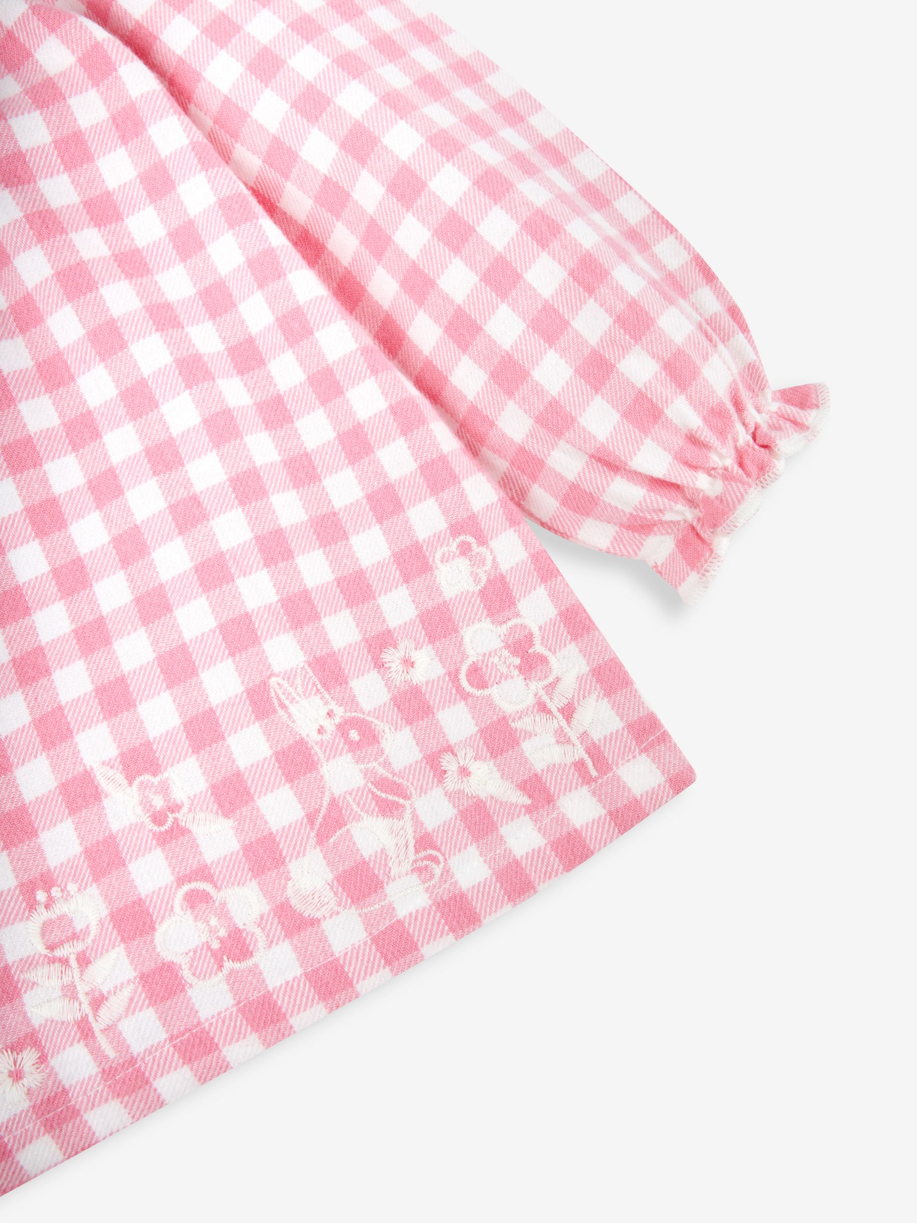Pink Girls' Mouse Embroidered Gingham Blouse & Leggings Set - Image 5 of 6