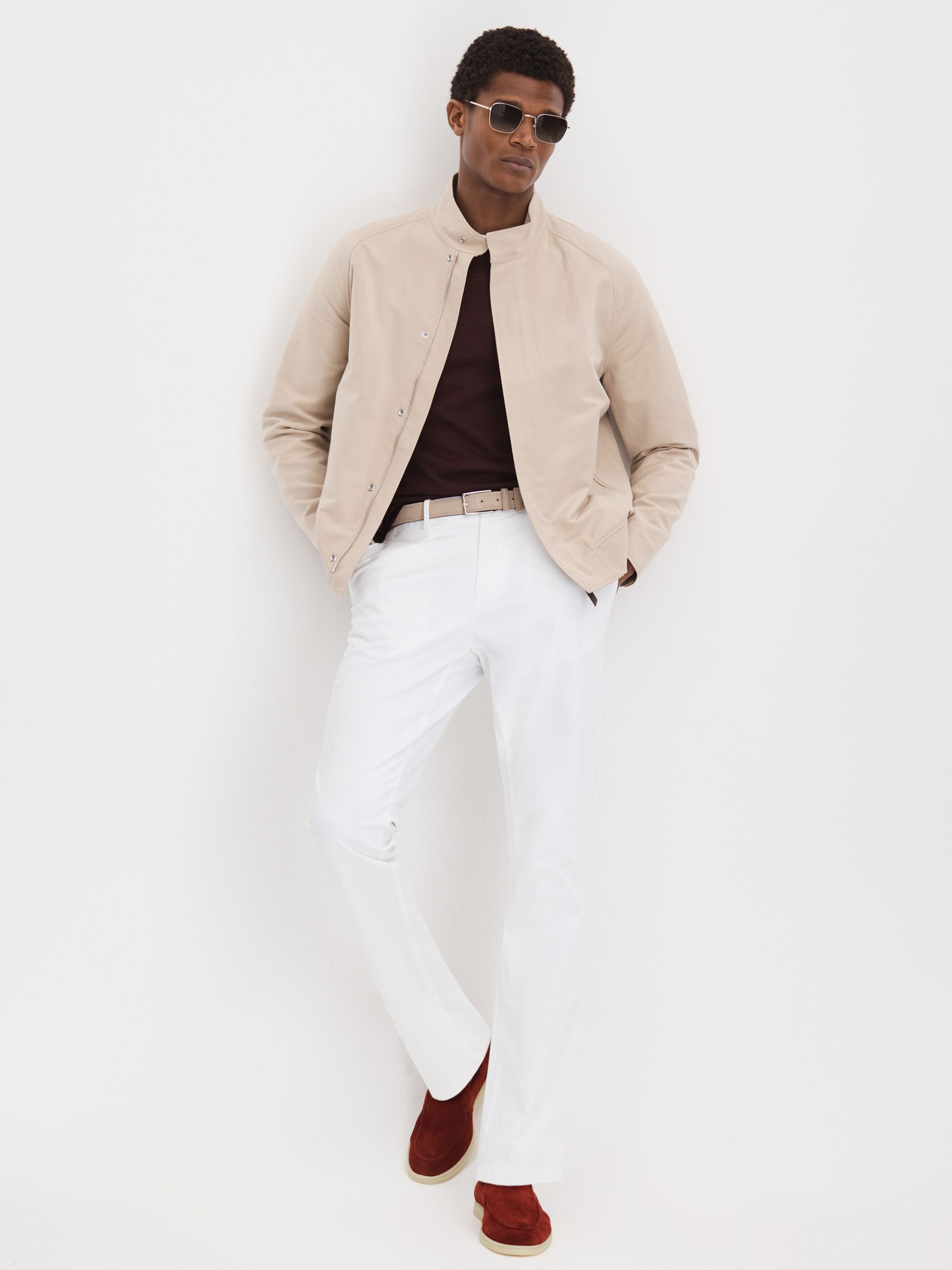 Suede Slip-On Loafers in Rust - Image 2 of 5