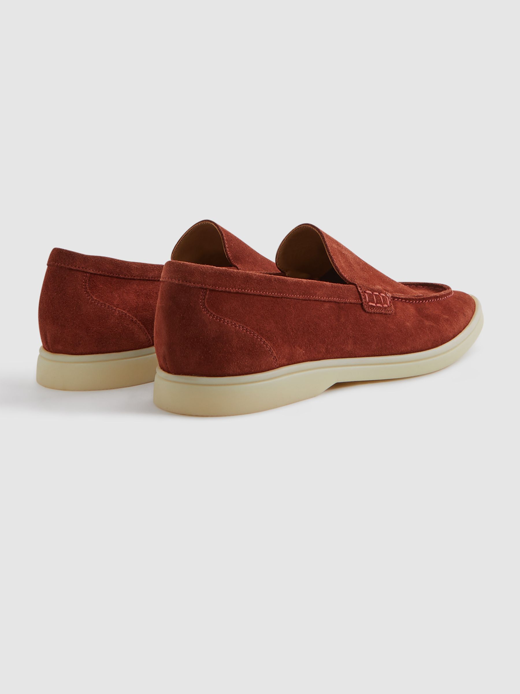 Suede Slip-On Loafers in Rust - Image 4 of 5