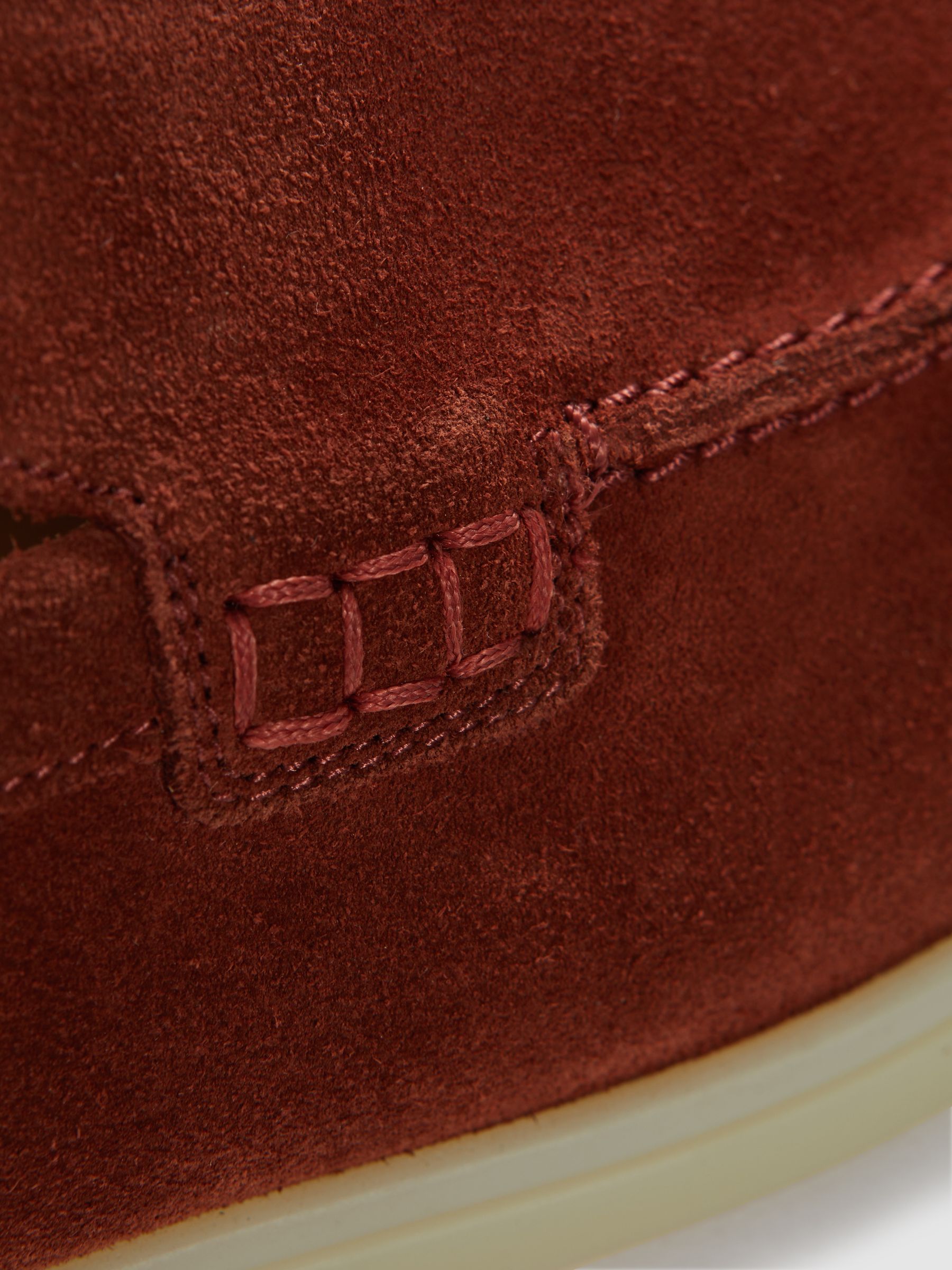 Suede Slip-On Loafers in Rust - Image 5 of 5