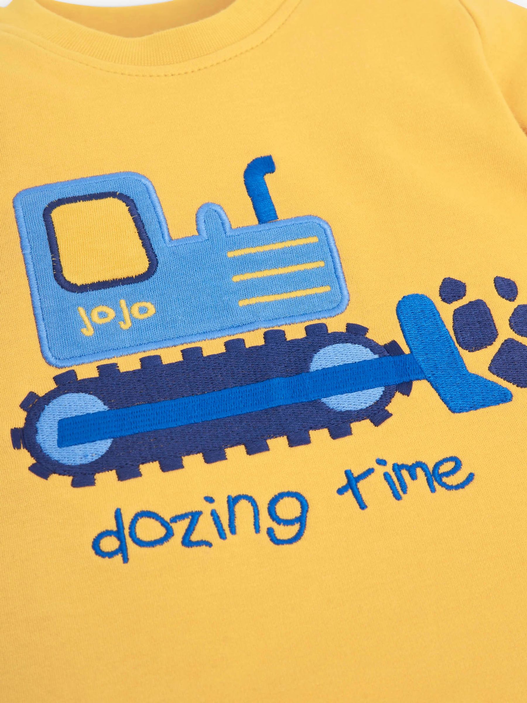 Blue 2-Pack Kids Bulldozer Jersey Pyjamas - Image 3 of 5