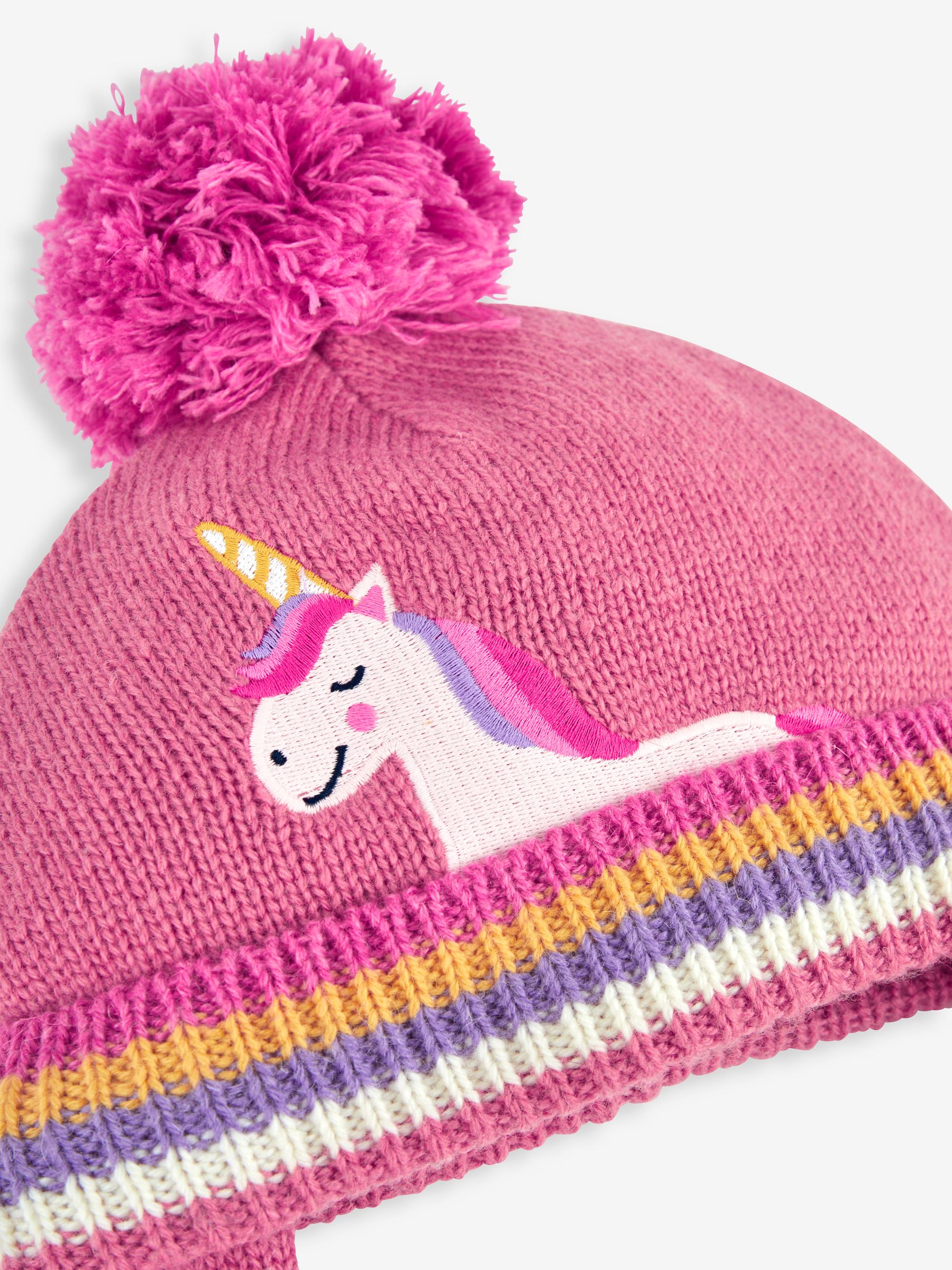 Pink Appliqué Bobble Hat - Image 2 of 2