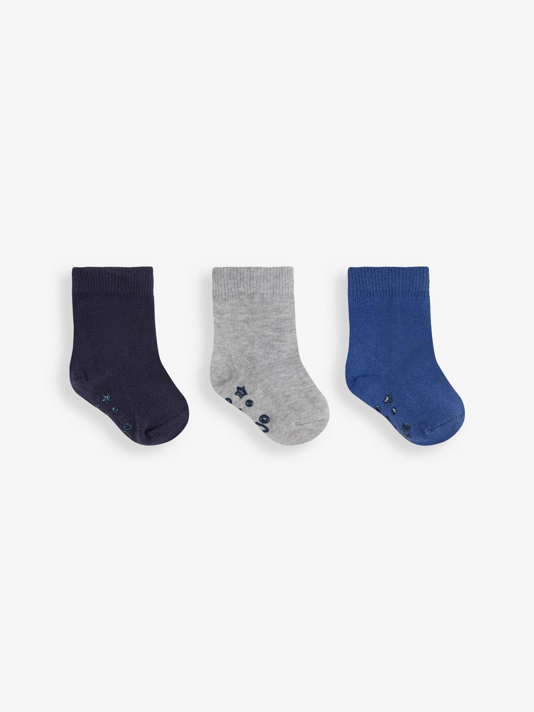 Grey 3-Pack Short Cotton Socks - Image 1 of 1