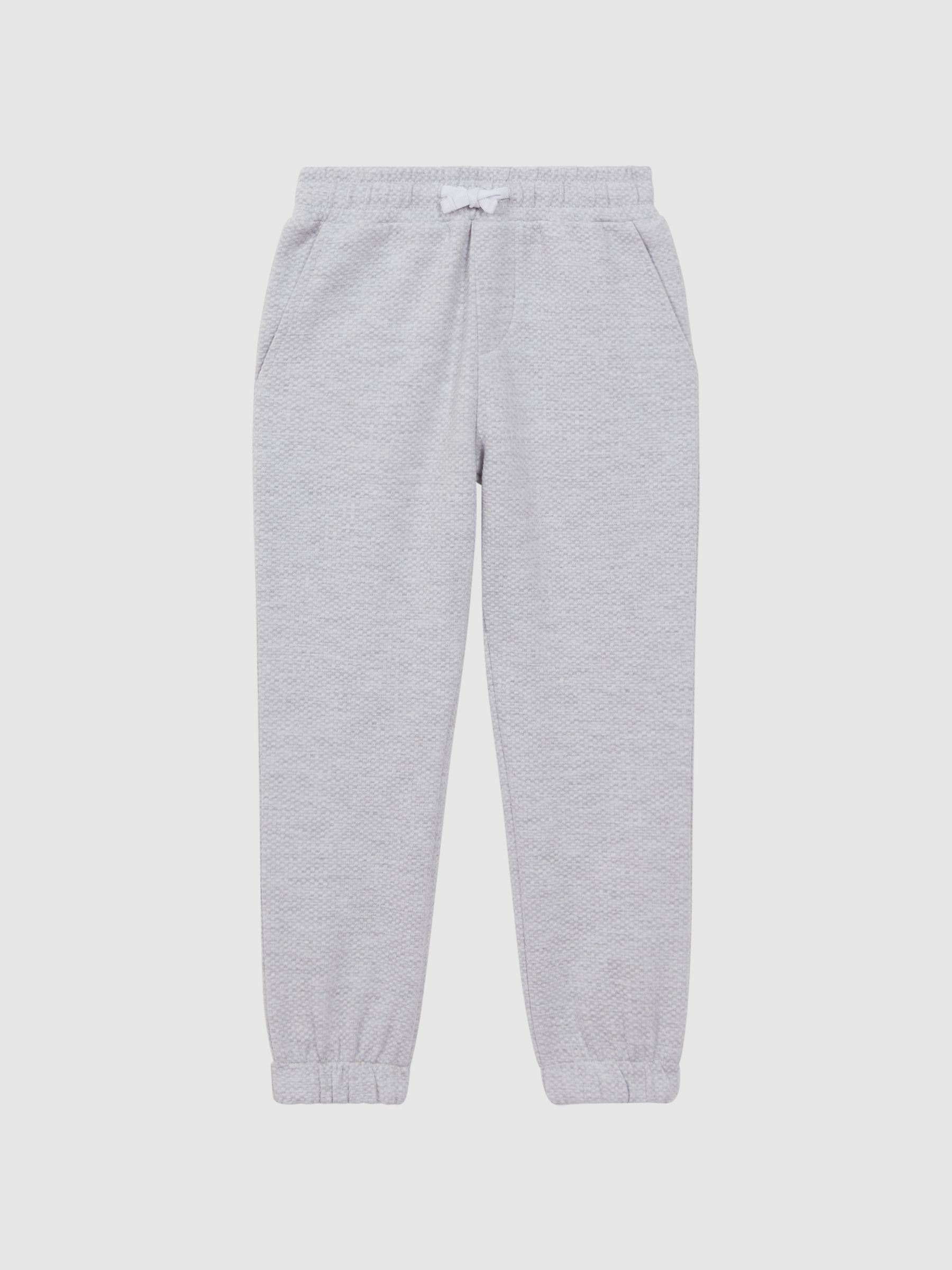 Junior Textured Drawstring Joggers in Soft Grey - Image 2 of 5