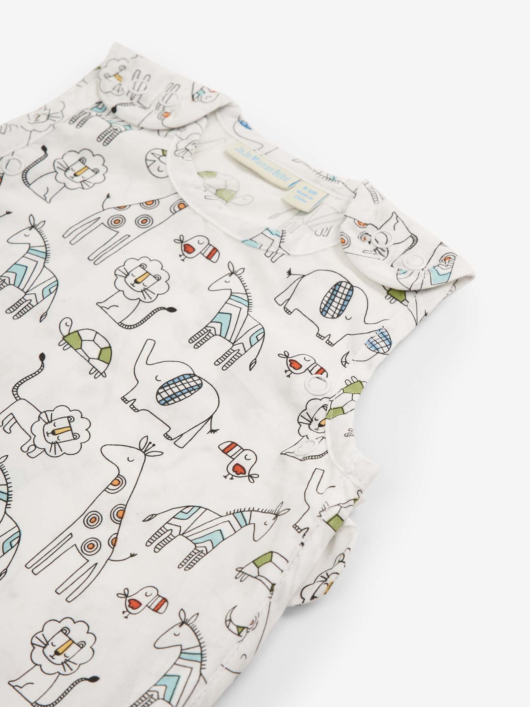 White Safari Print 1 Tog Baby Sheet Sleeping Bag - Image 3 of 3