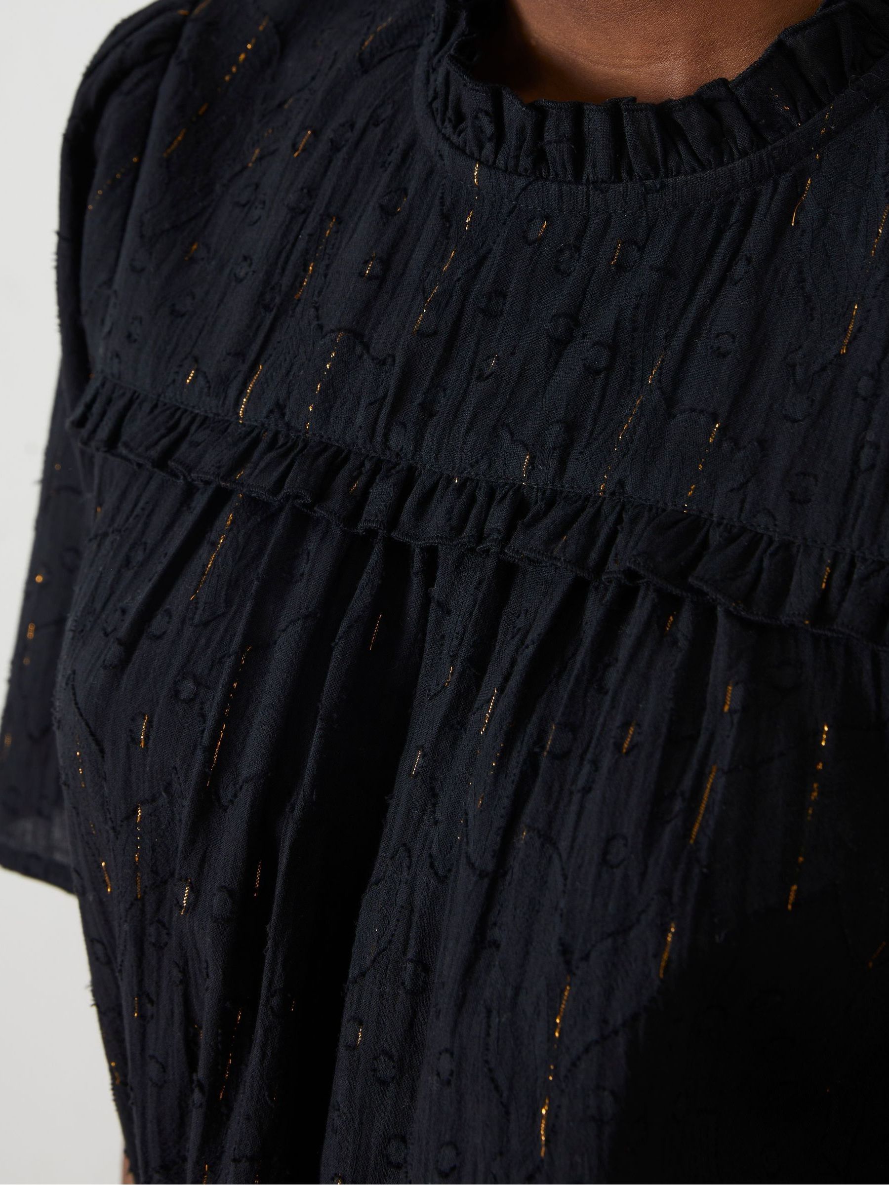 Black Maggie Metallic Blouse - Image 5 of 6