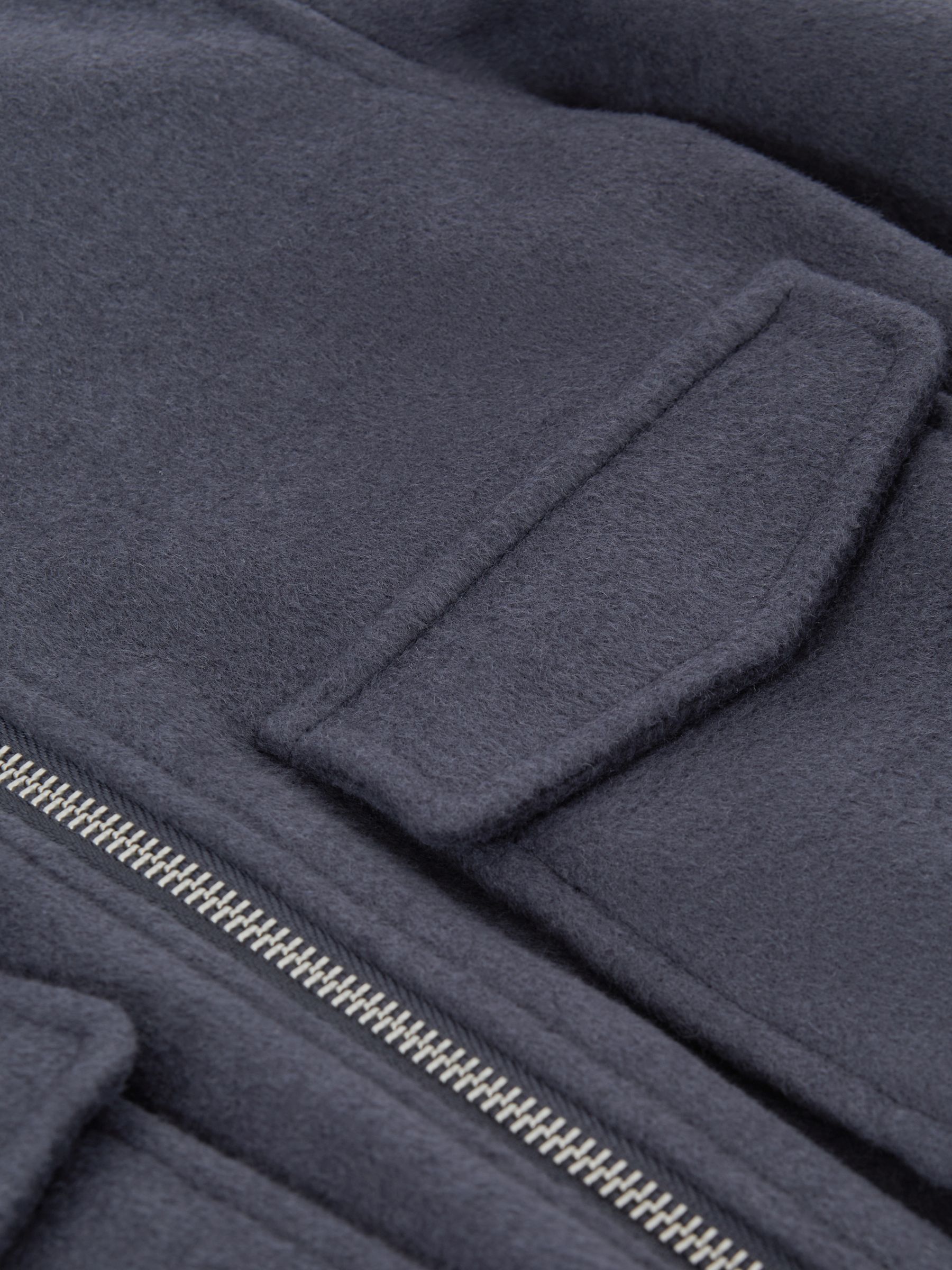 3-9 yrs Wool Blend Zip-Through Jacket in Airforce Blue - Image 6 of 6