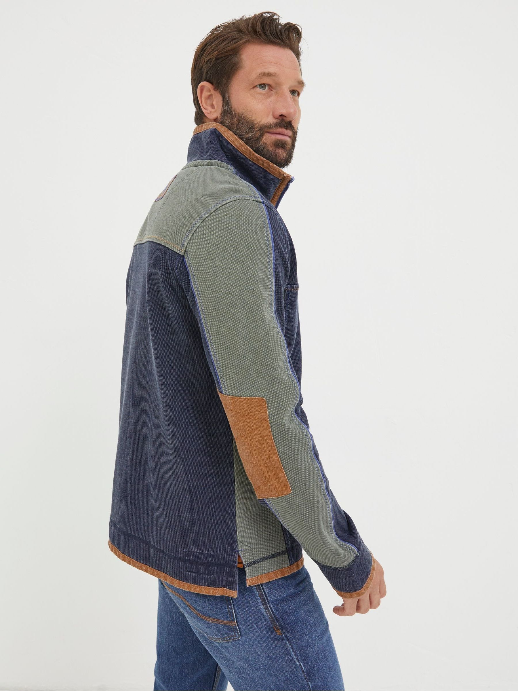 Airlie Ink Blue Panel Sweatshirt - Image 2 of 5