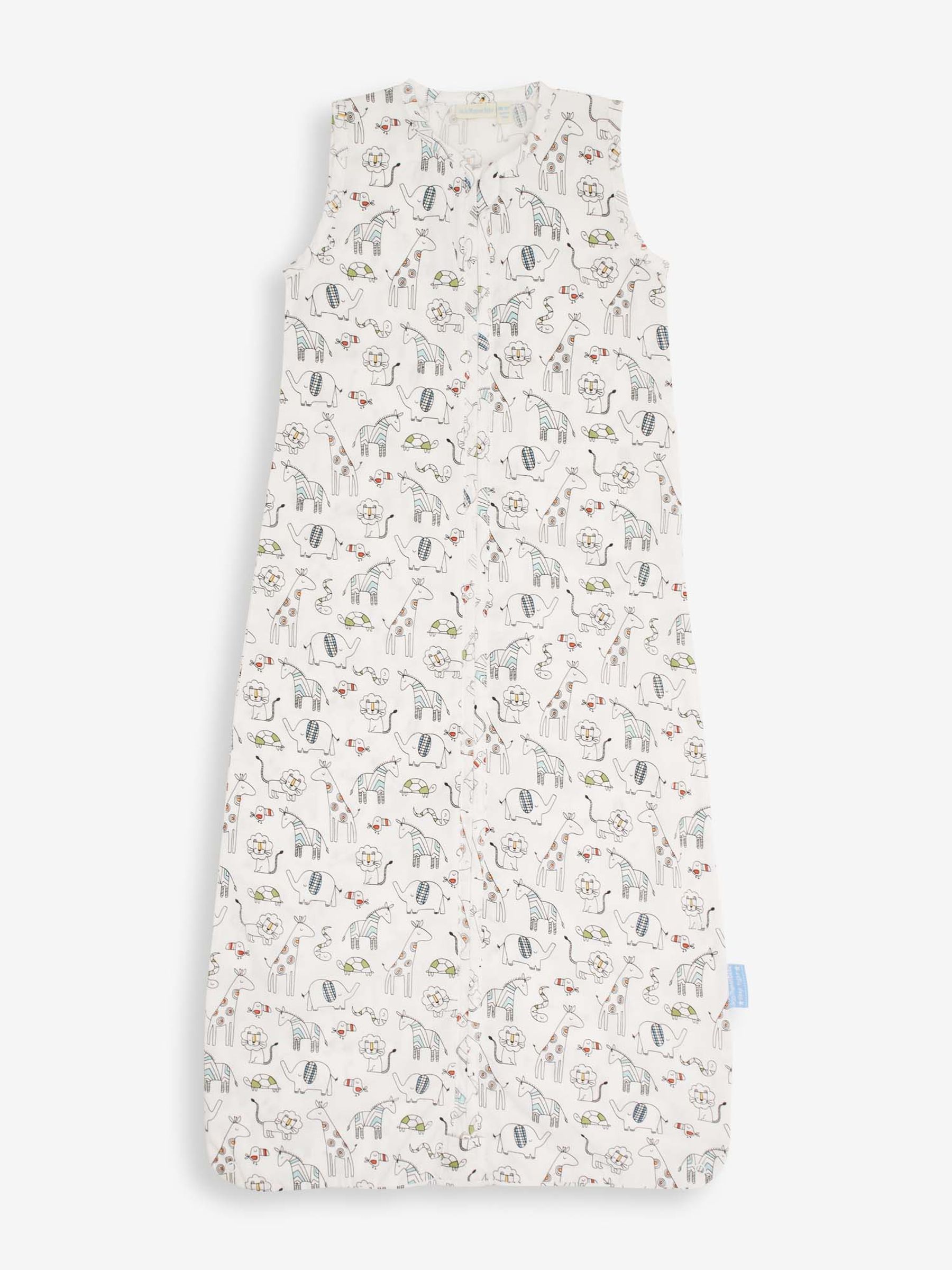 White Safari Print 1 Tog Toddler Sheet Sleeping Bag - Image 1 of 2