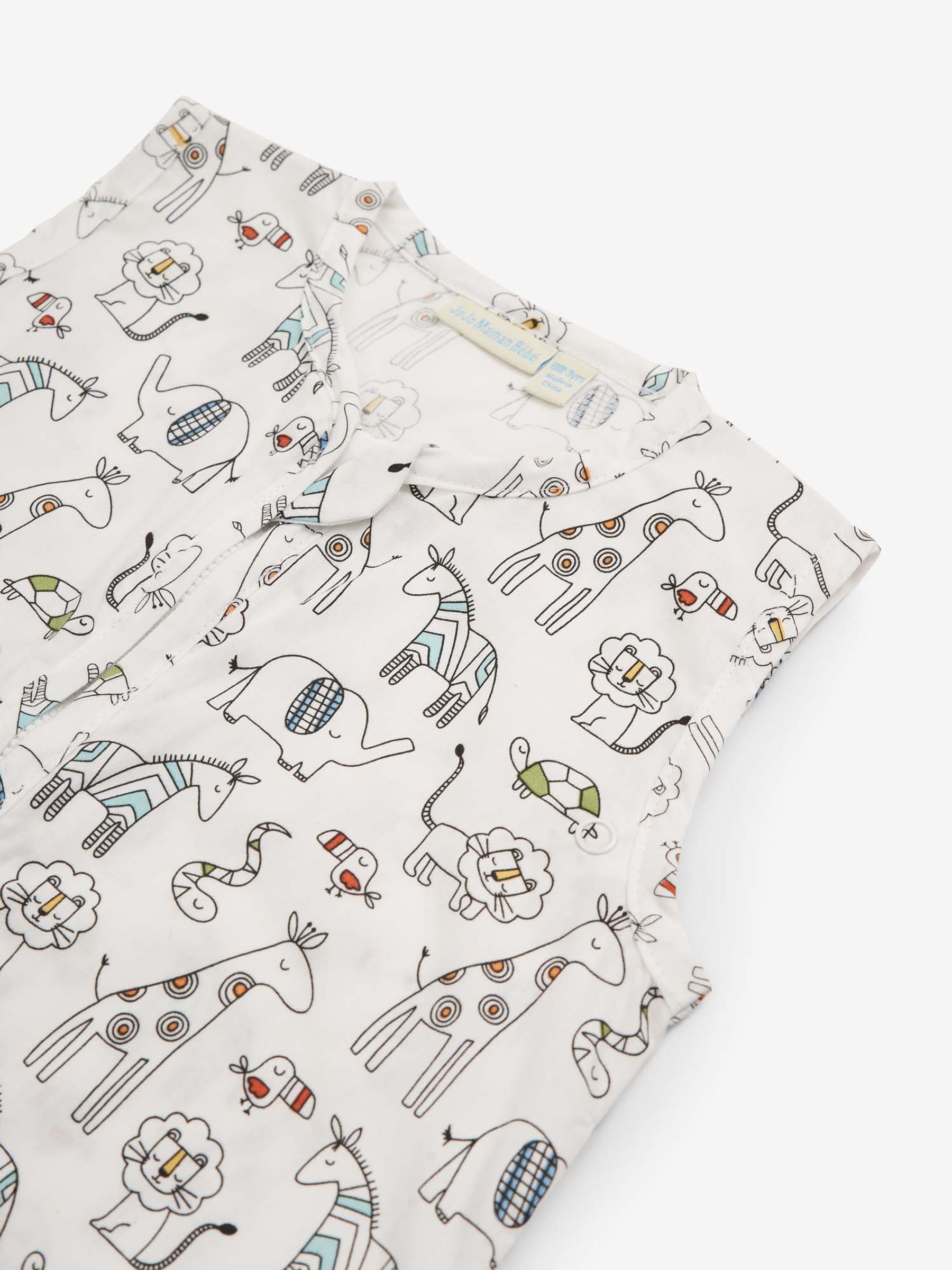 White Safari Print 1 Tog Toddler Sheet Sleeping Bag - Image 2 of 2
