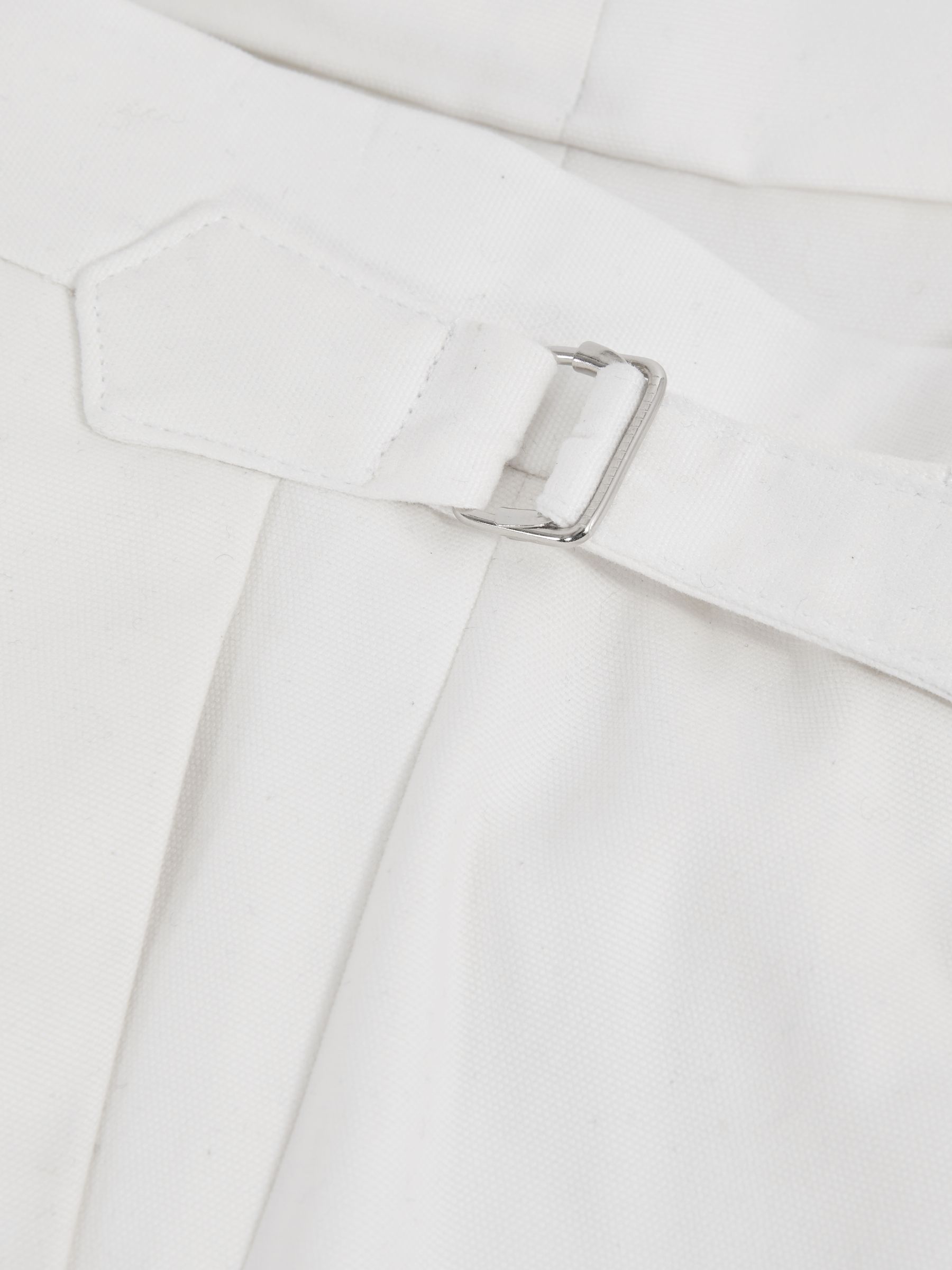 Atelier Sea Island Cotton Slim Fit Trousers in White - Image 6 of 6