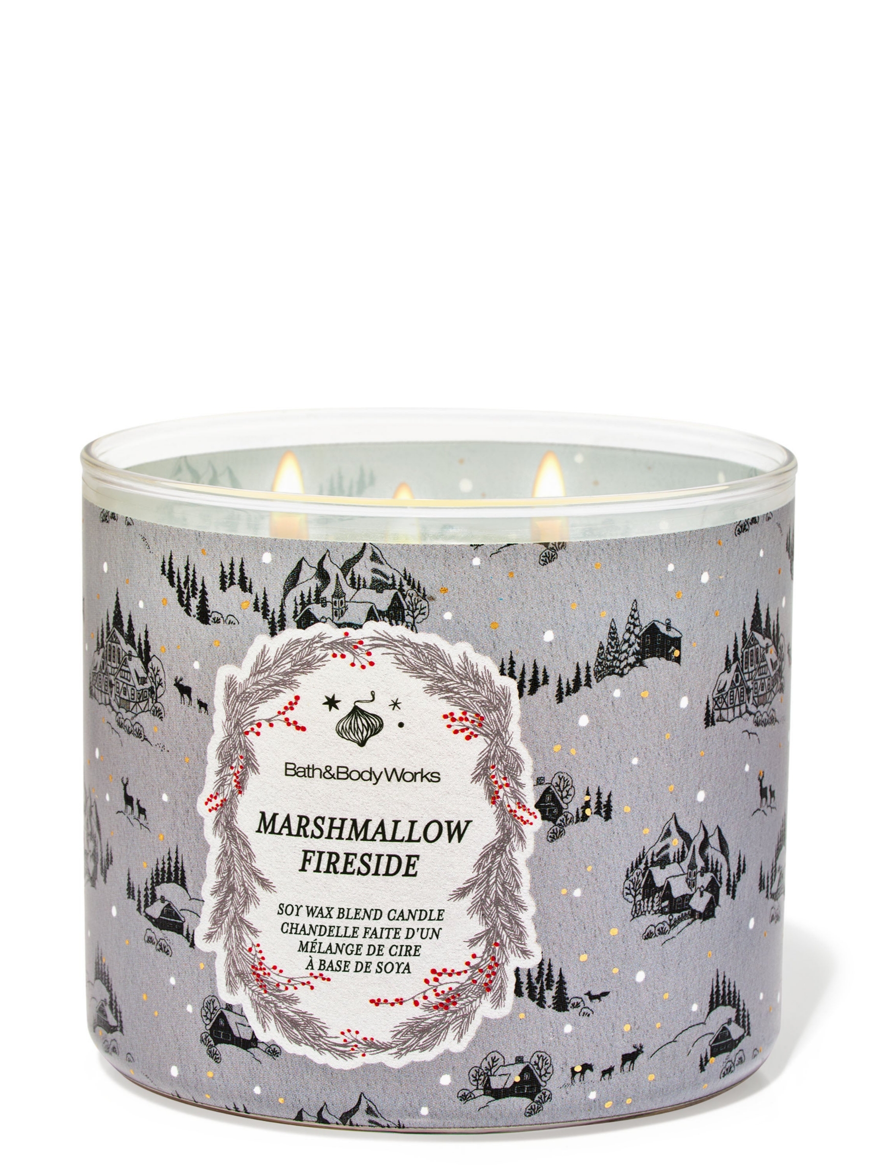 Marshmallow Fireside 3-Wick Candle 411g - Image 1 of 2