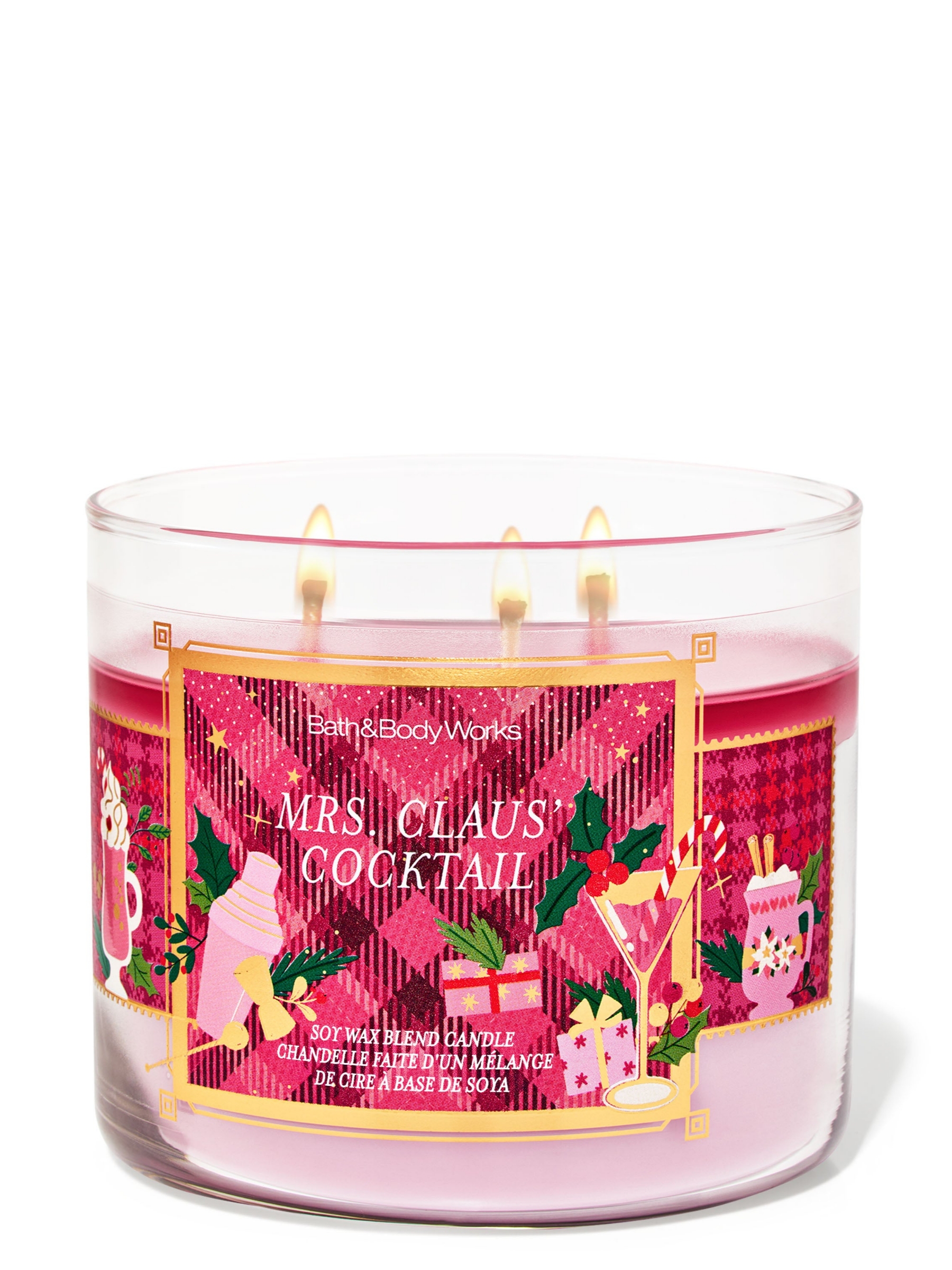 Mrs. Claus Cocktail 3-Wick Candle 411g - Image 1 of 2