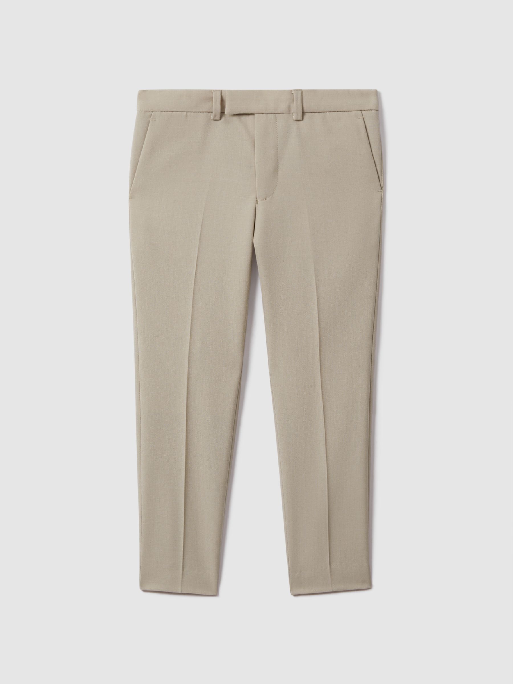 9-12 yrs Wool Side Adjusters Trousers in Stone - Image 2 of 4