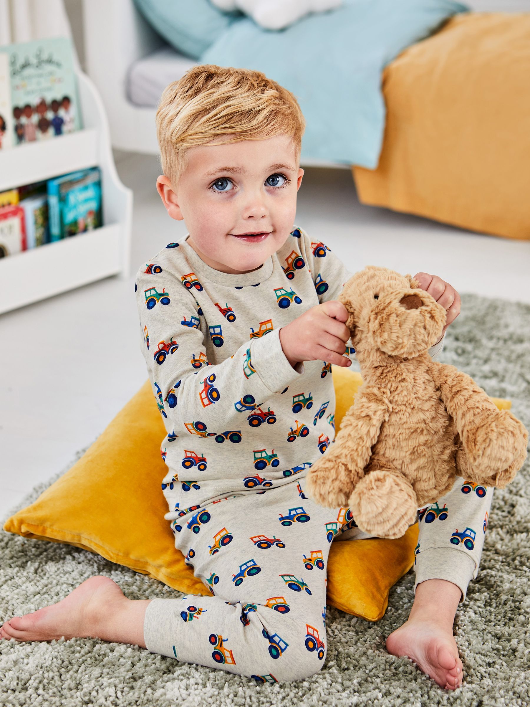 Natural Boys' 2-Pack Tractor Jersey Pyjamas - Image 10 of 11