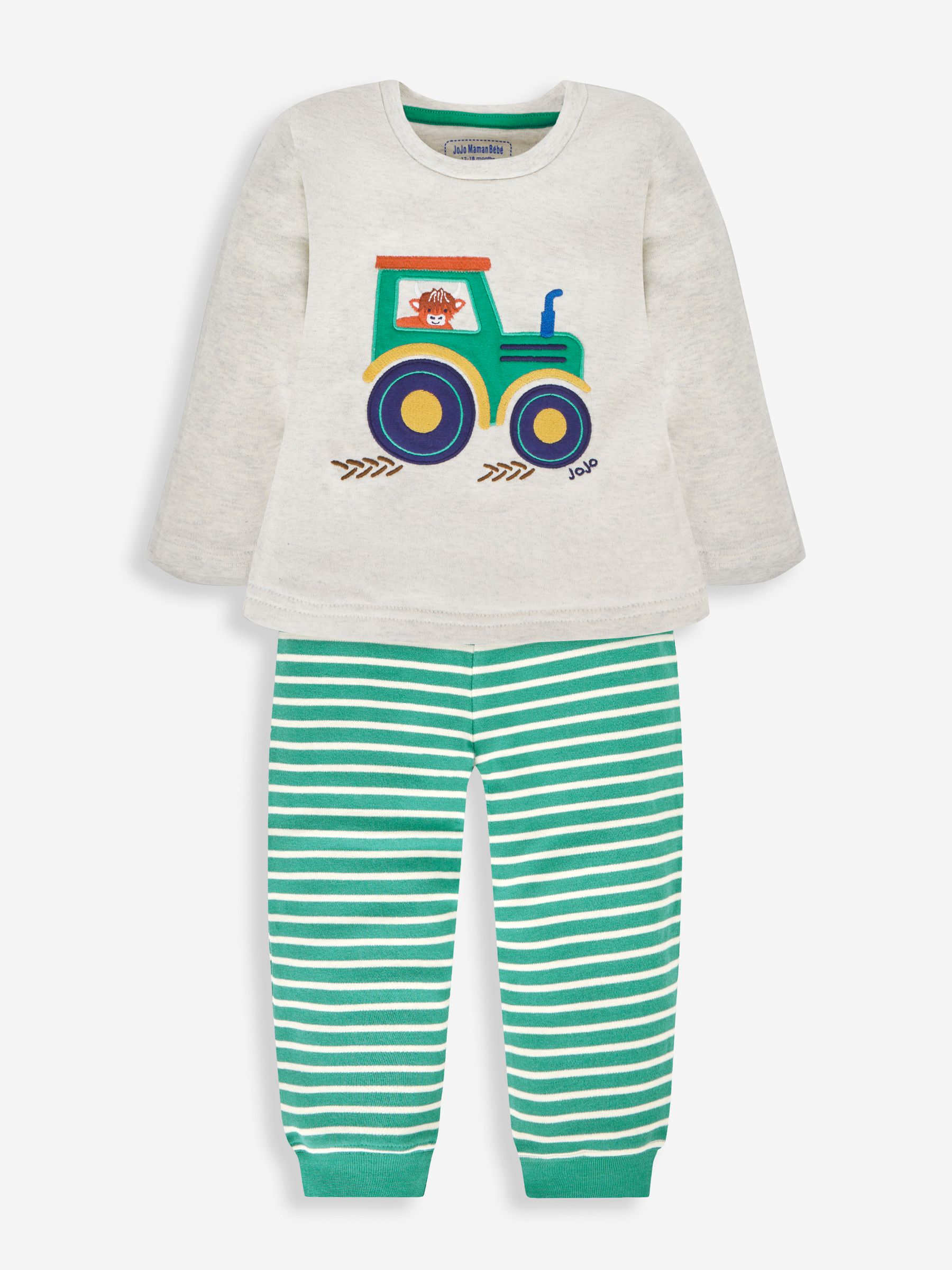 Natural Boys' 2-Pack Tractor Jersey Pyjamas - Image 2 of 11