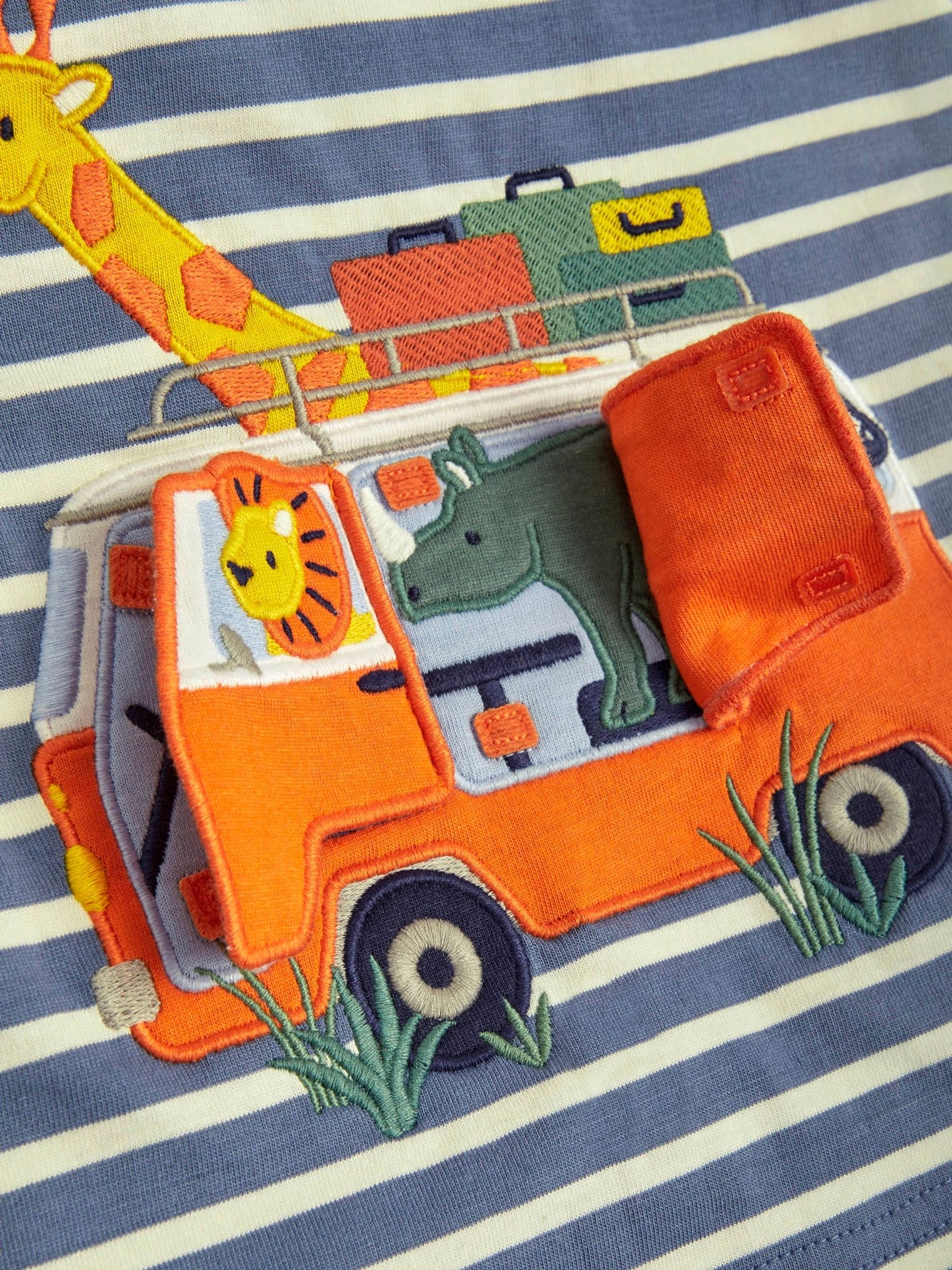 Indigo Stripe Safari Appliqué T-Shirt - Image 3 of 3