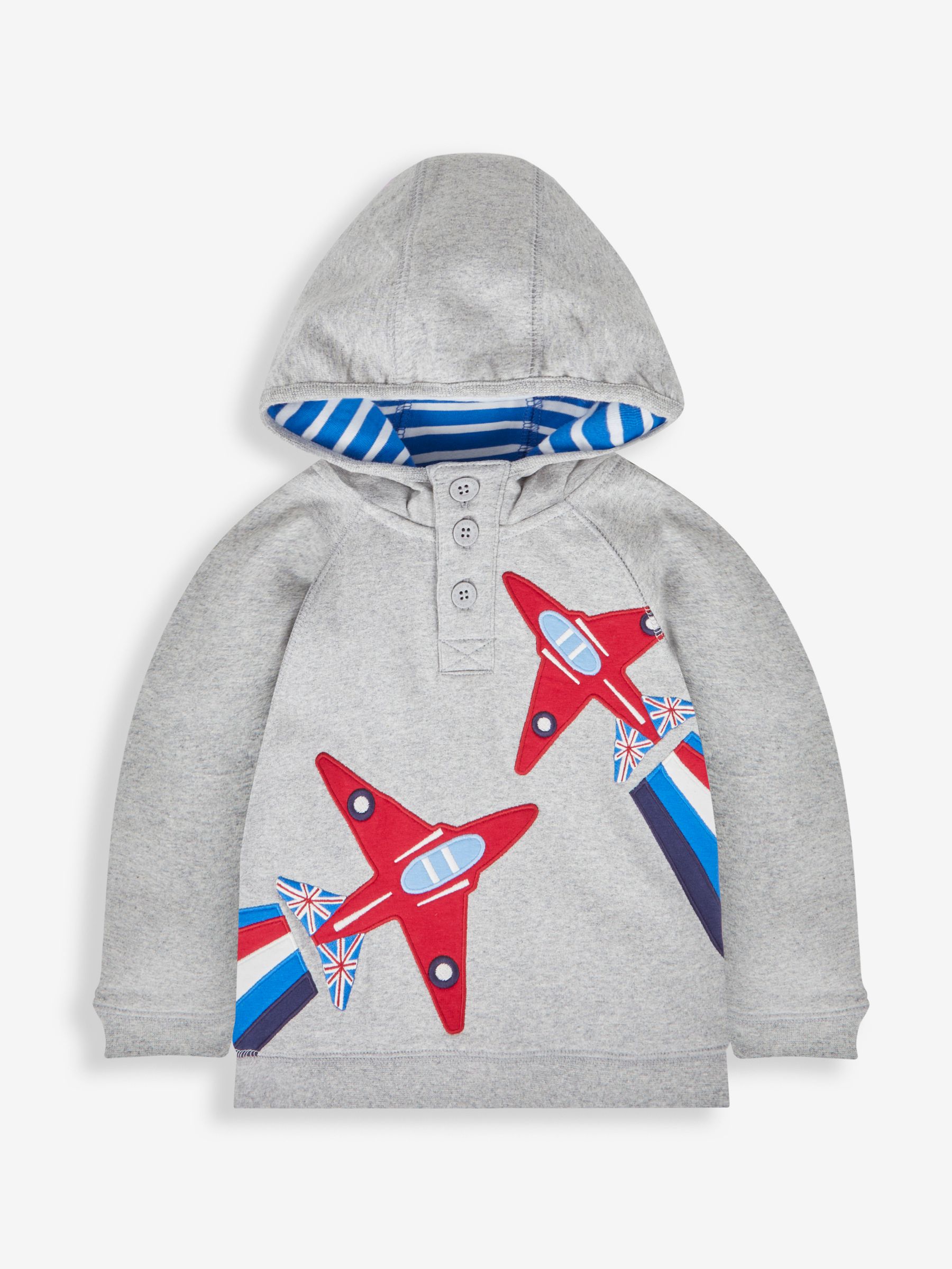 Marl Grey Red Arrows Appliqué Hooded Sweatshirt - Image 1 of 3