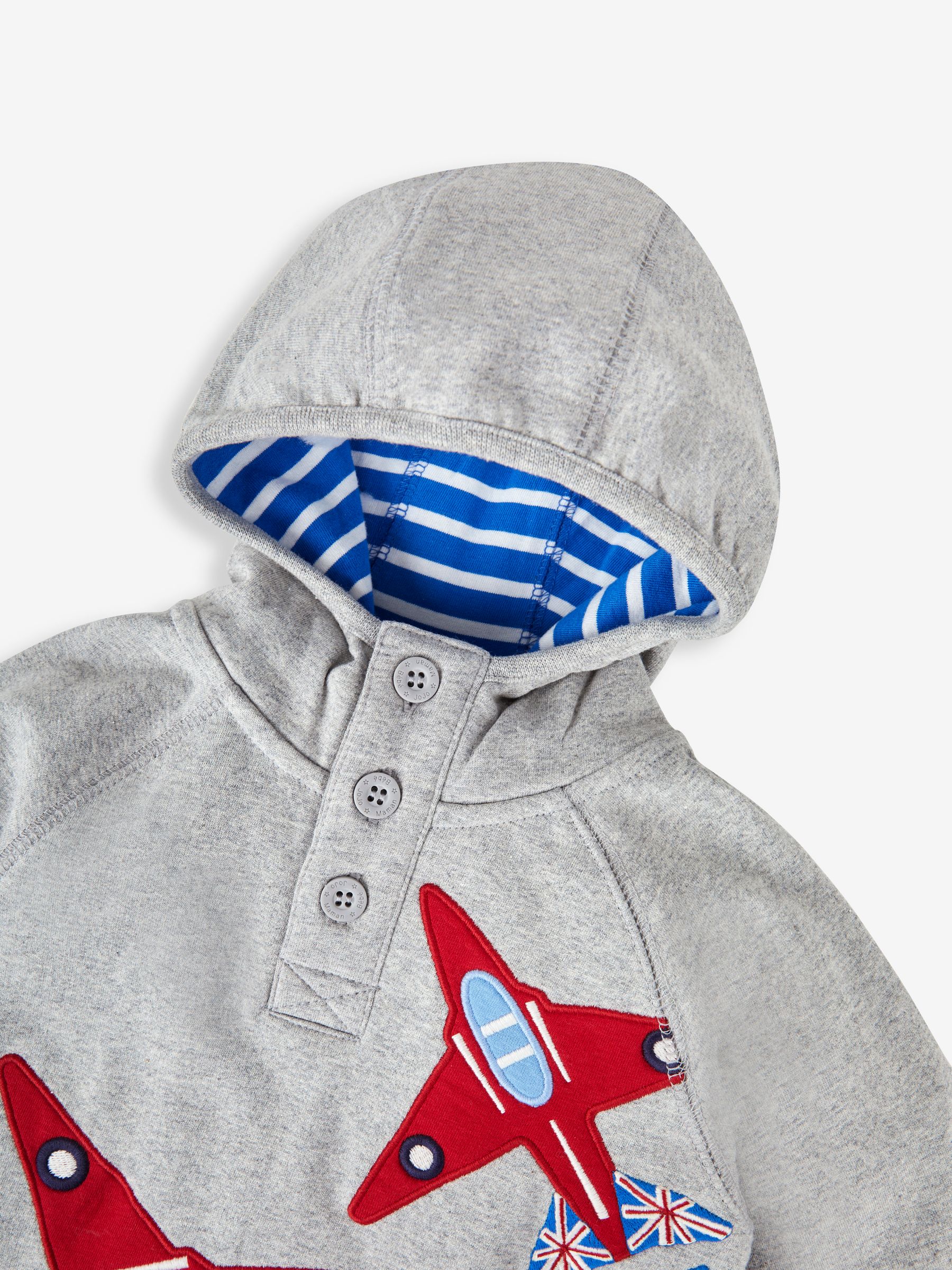 Marl Grey Red Arrows Appliqué Hooded Sweatshirt - Image 2 of 3