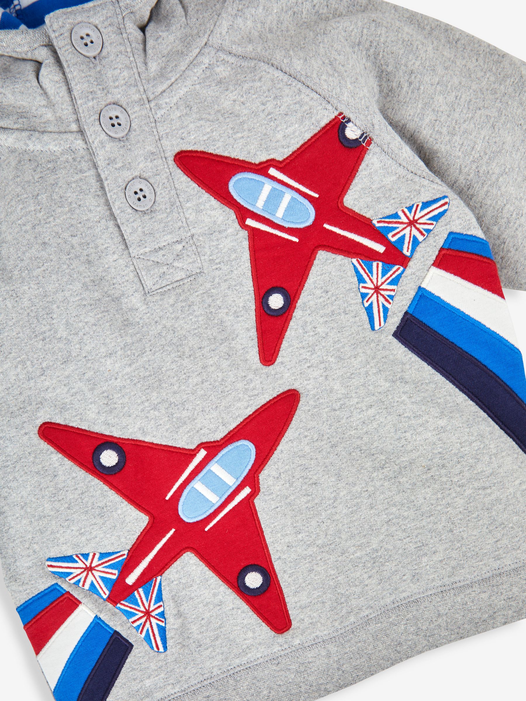 Marl Grey Red Arrows Appliqué Hooded Sweatshirt - Image 3 of 3