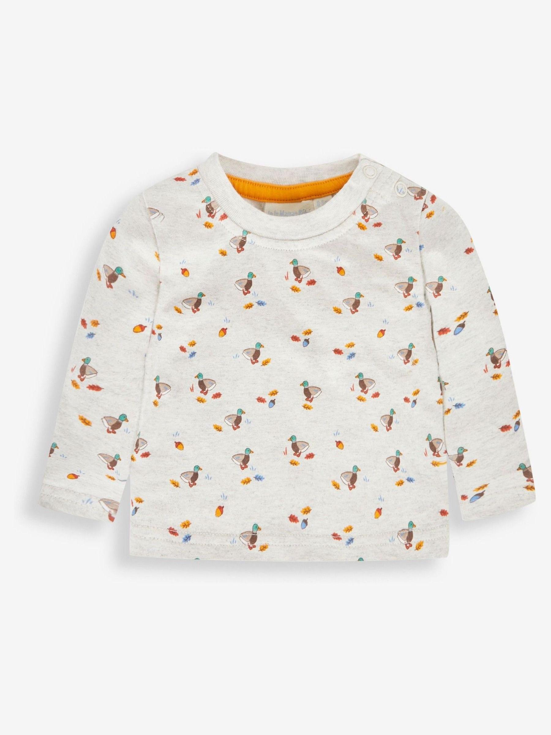 Marl Brown Duck Boys' Sausage Dog Appliqué Pocket Dungarees & Top Set - Image 4 of 5