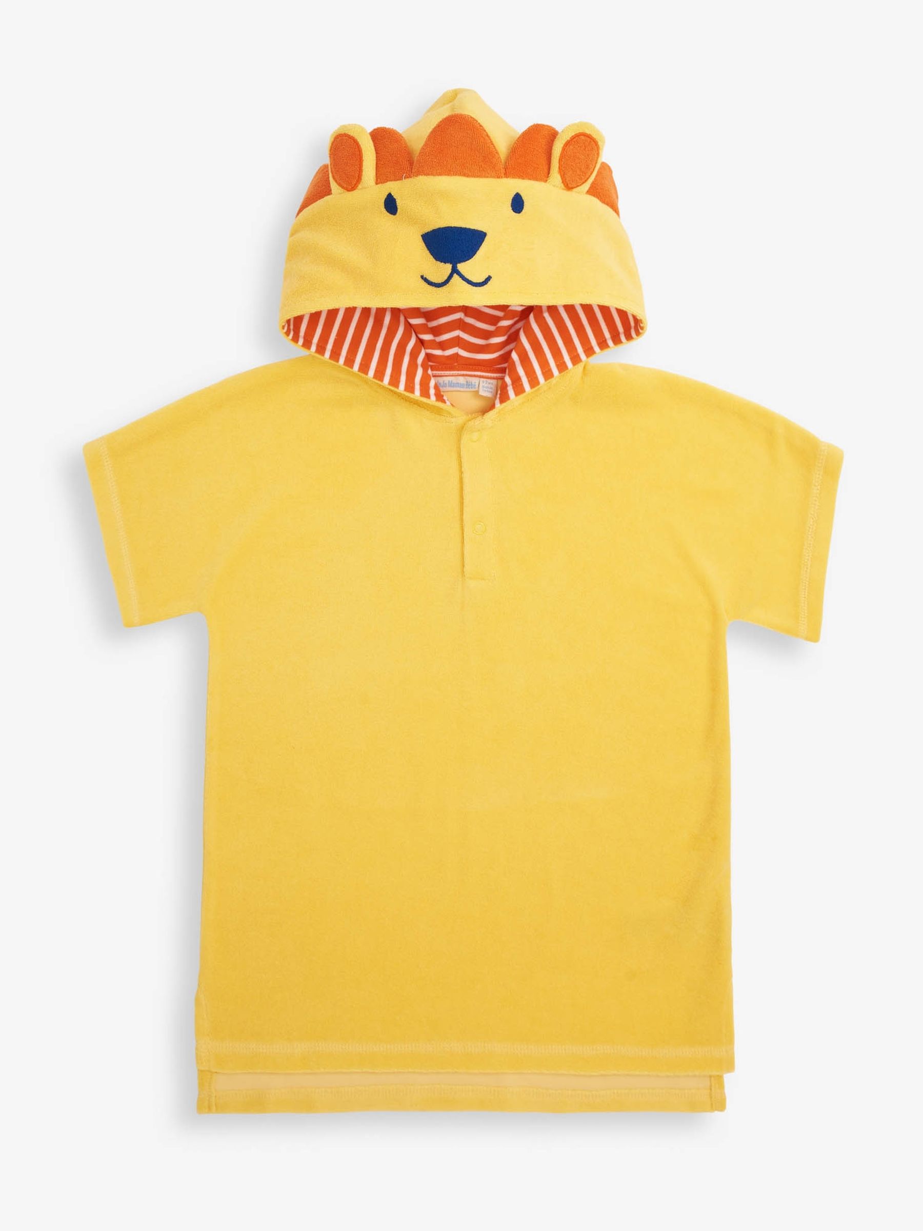 Yellow Lion Towelling Hooded Pull-On Cover-Up - Image 5 of 6