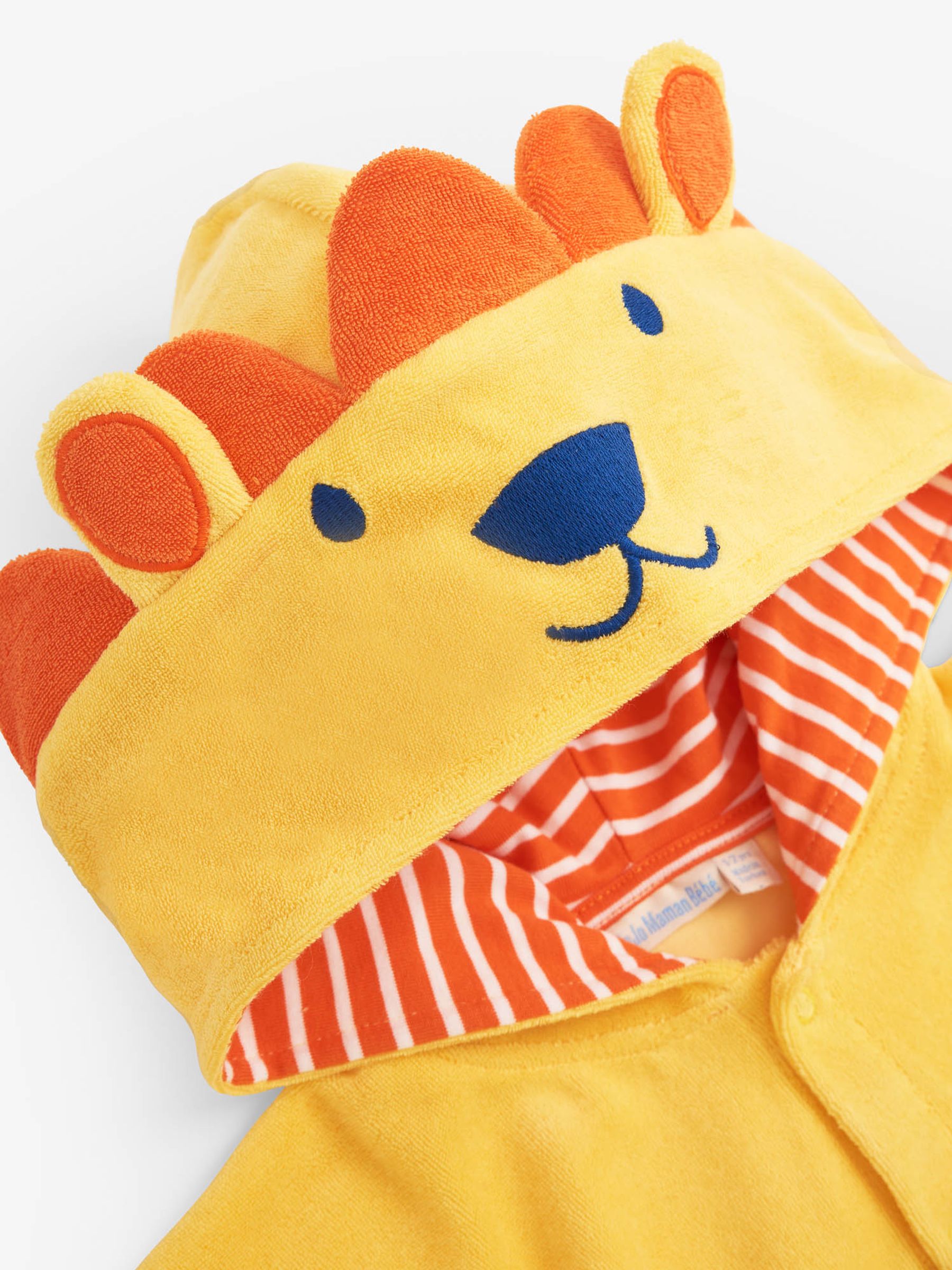 Yellow Lion Towelling Hooded Pull-On Cover-Up - Image 6 of 6