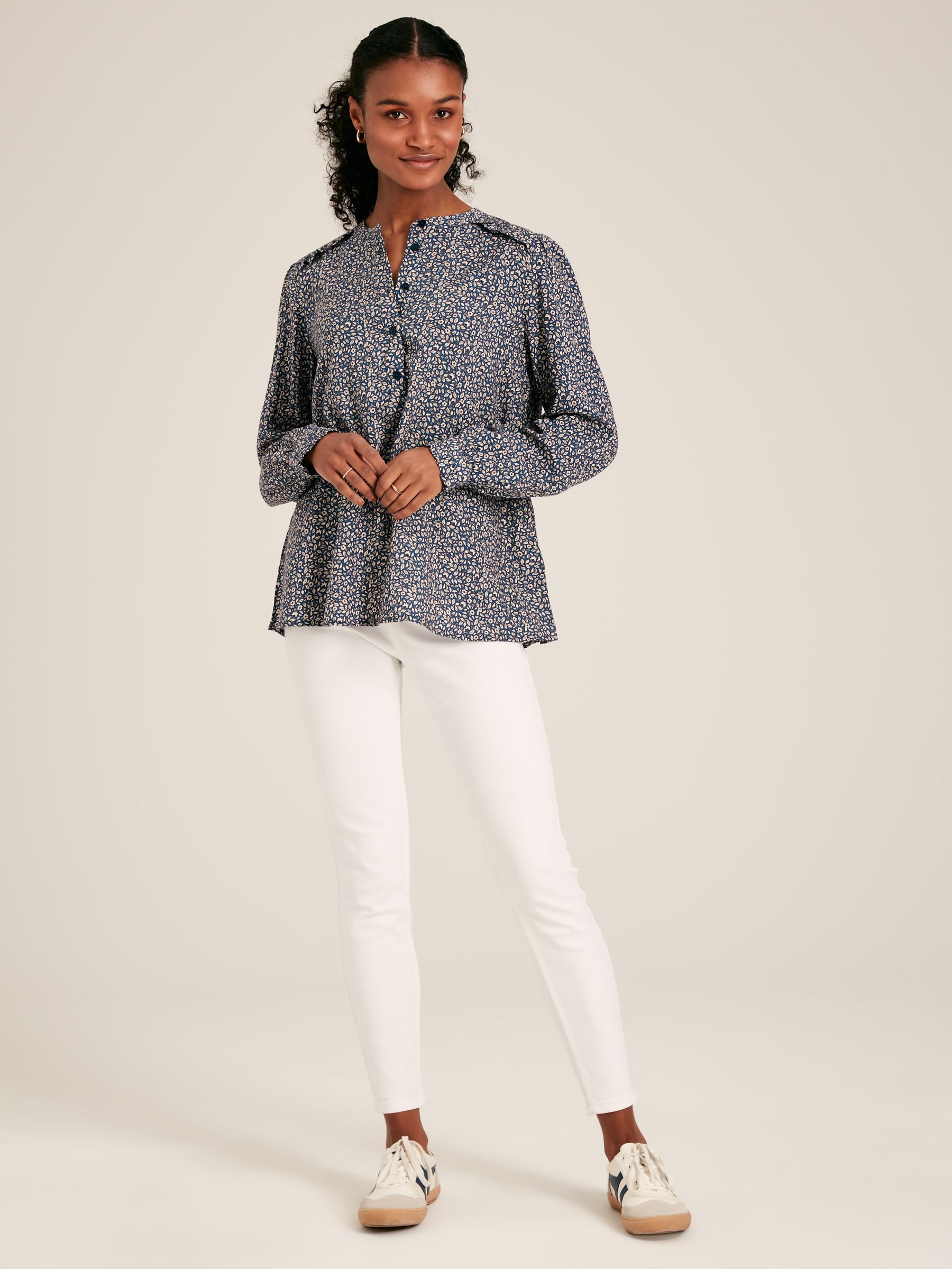 Emsley Blue Floral Long Sleeve Blouse - Image 3 of 6