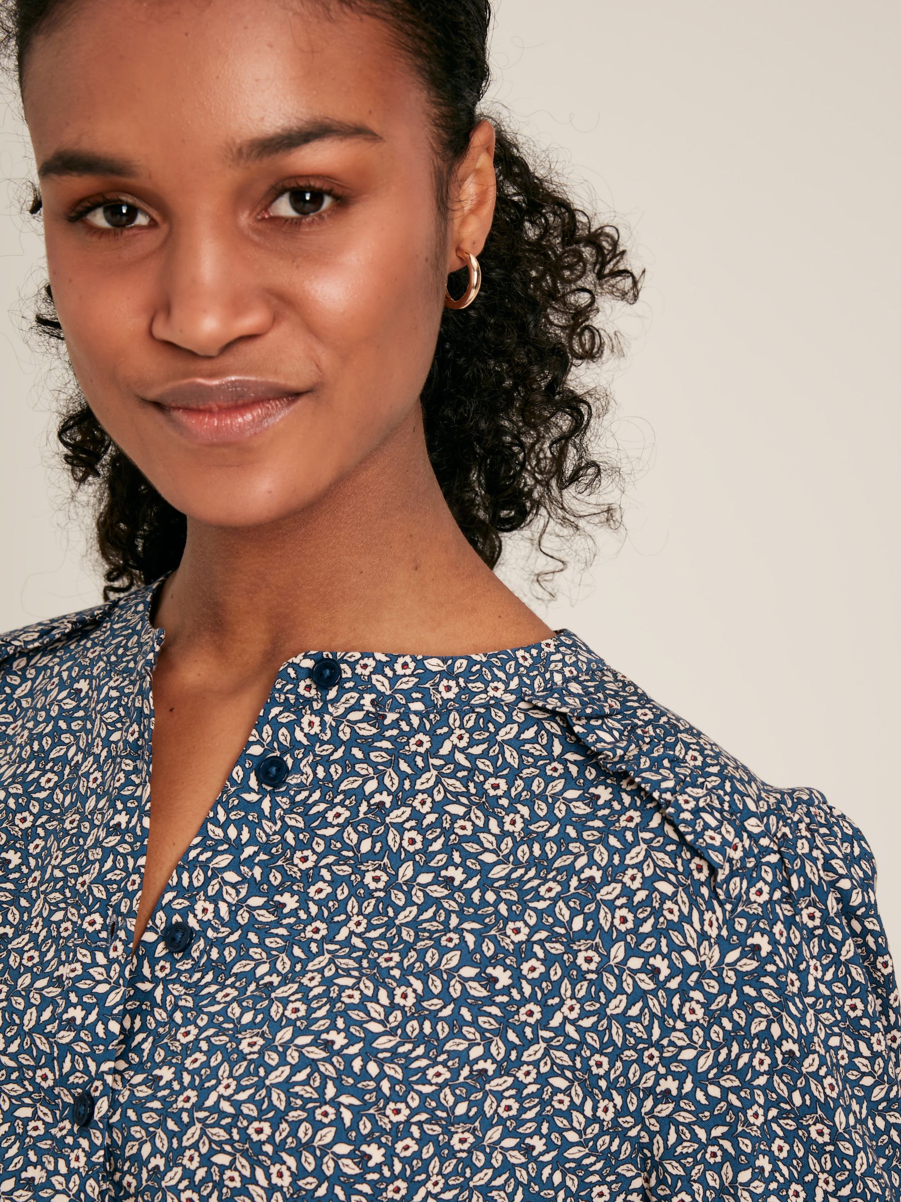 Emsley Blue Floral Long Sleeve Blouse - Image 4 of 6