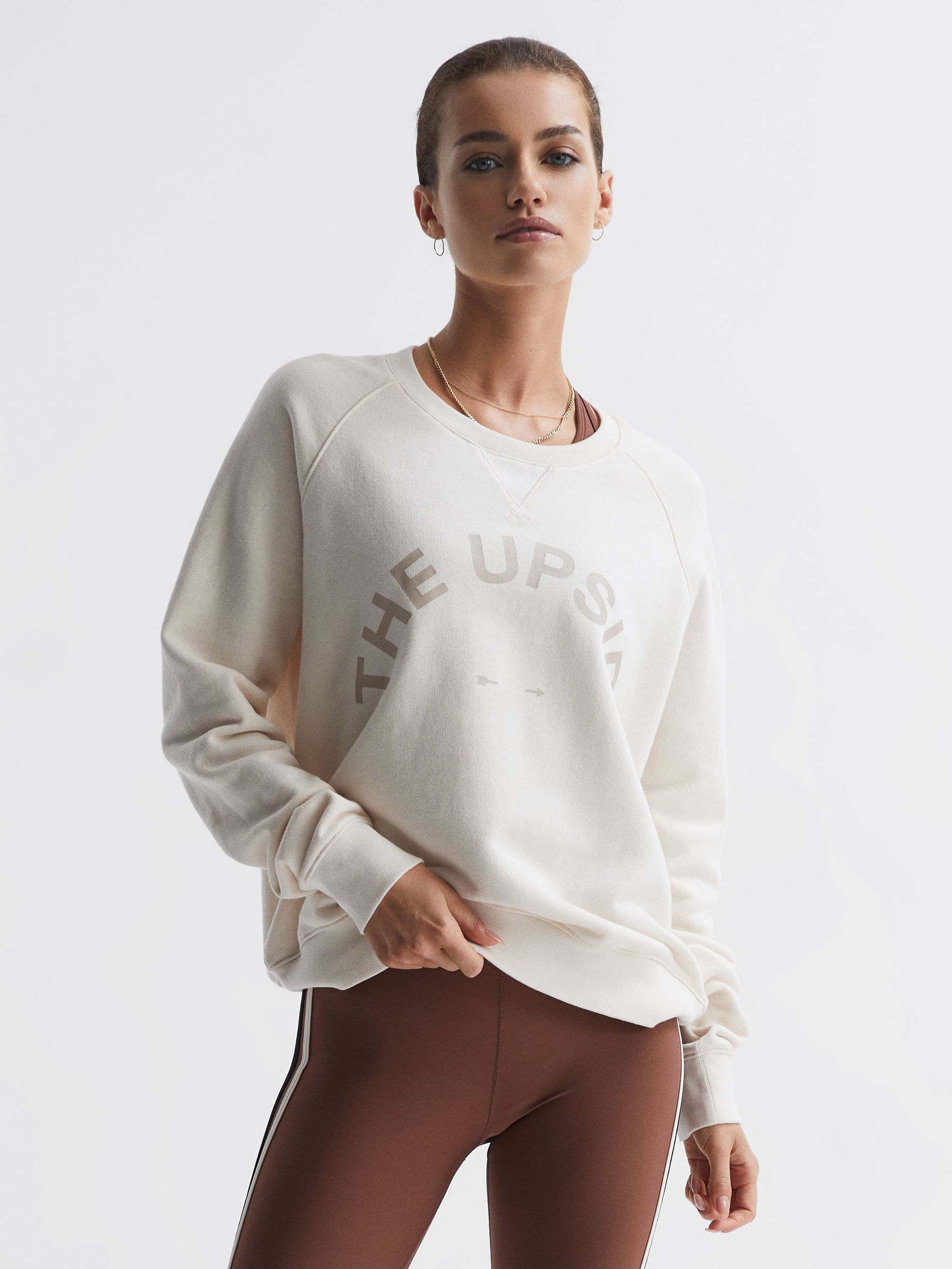The Upside Crew Neck Jumper in Natural - Image 6 of 7