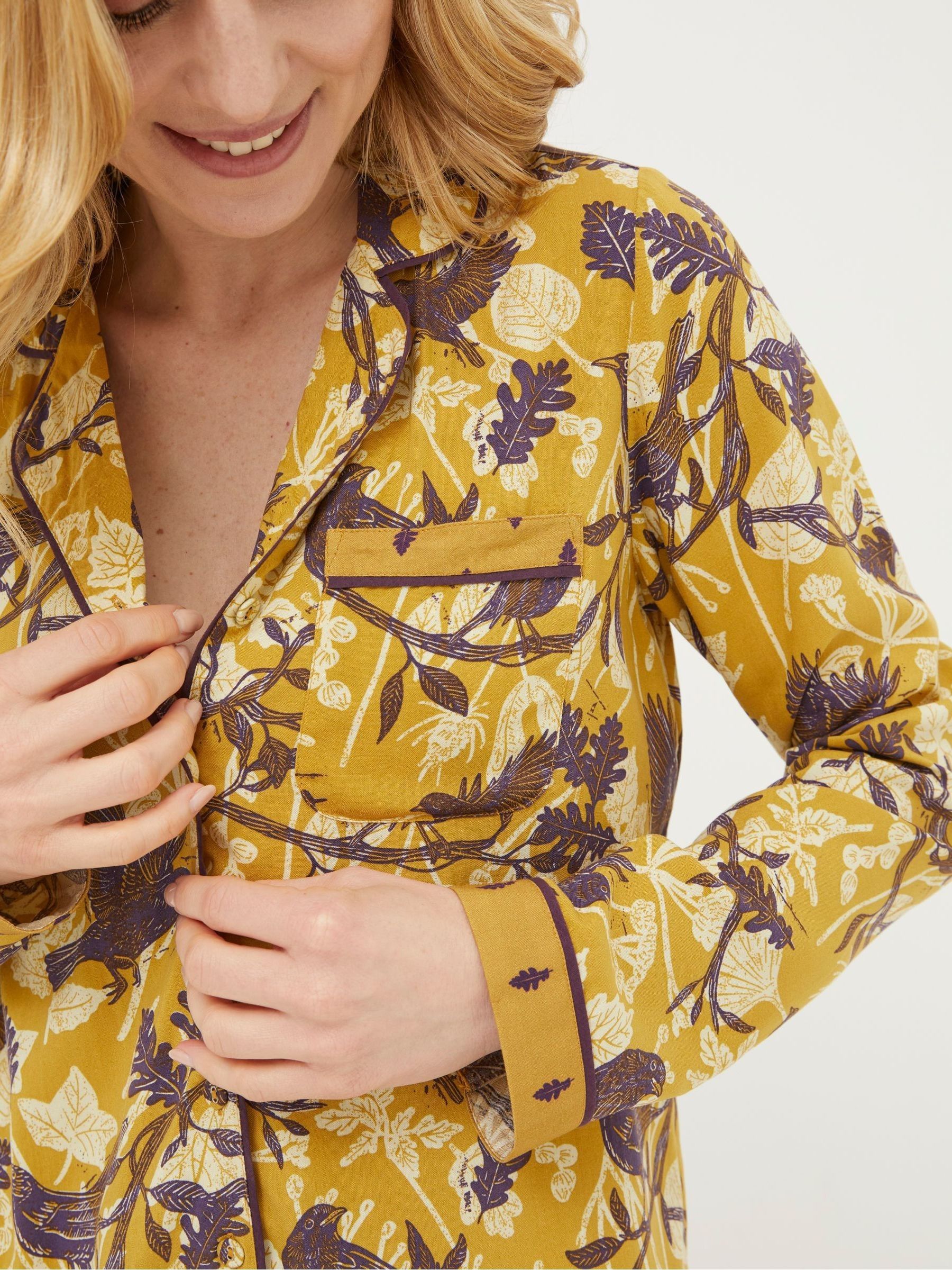 Yellow Lino Birds Nightshirt - Image 4 of 5