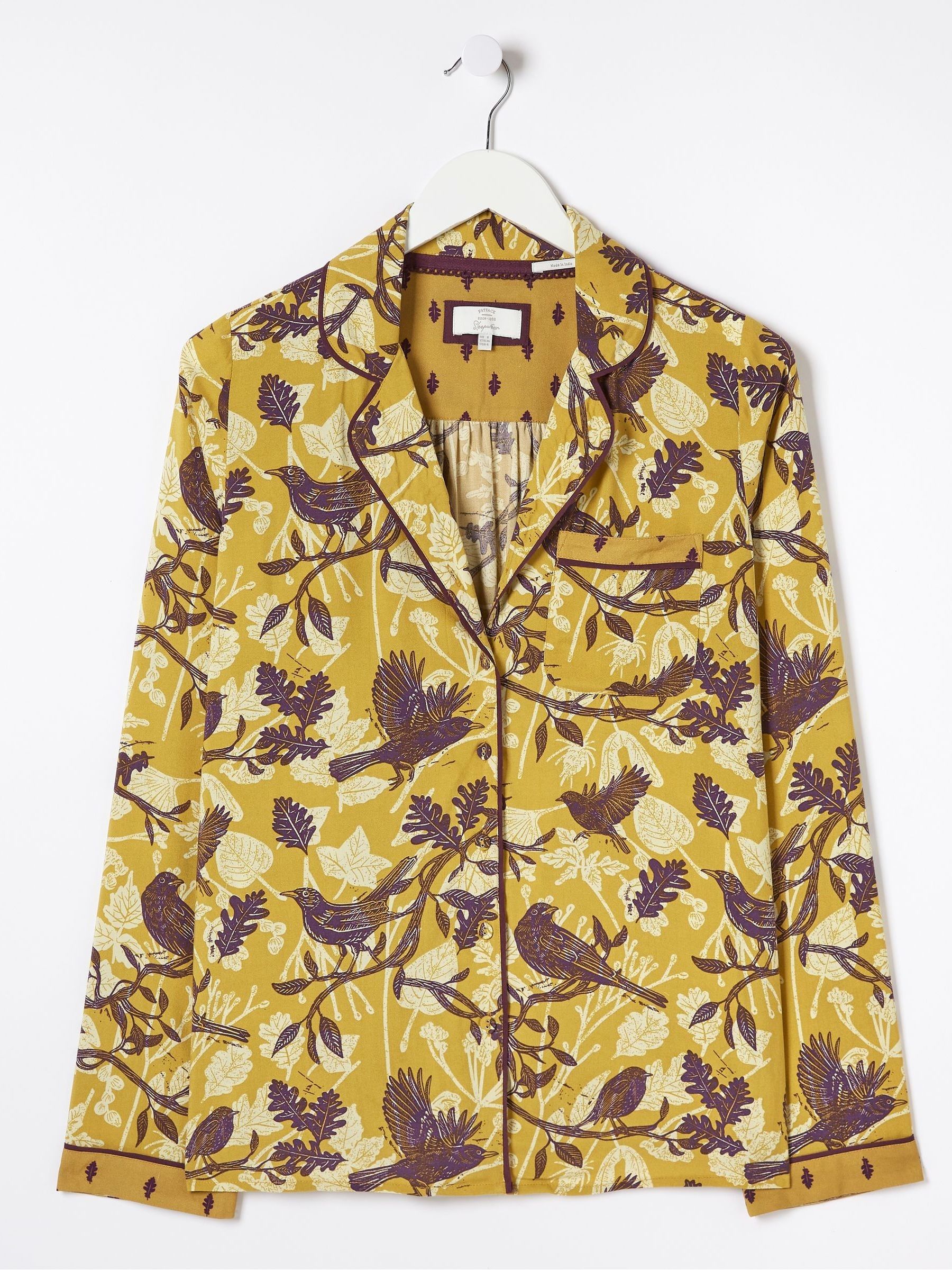 Yellow Lino Birds Nightshirt - Image 5 of 5