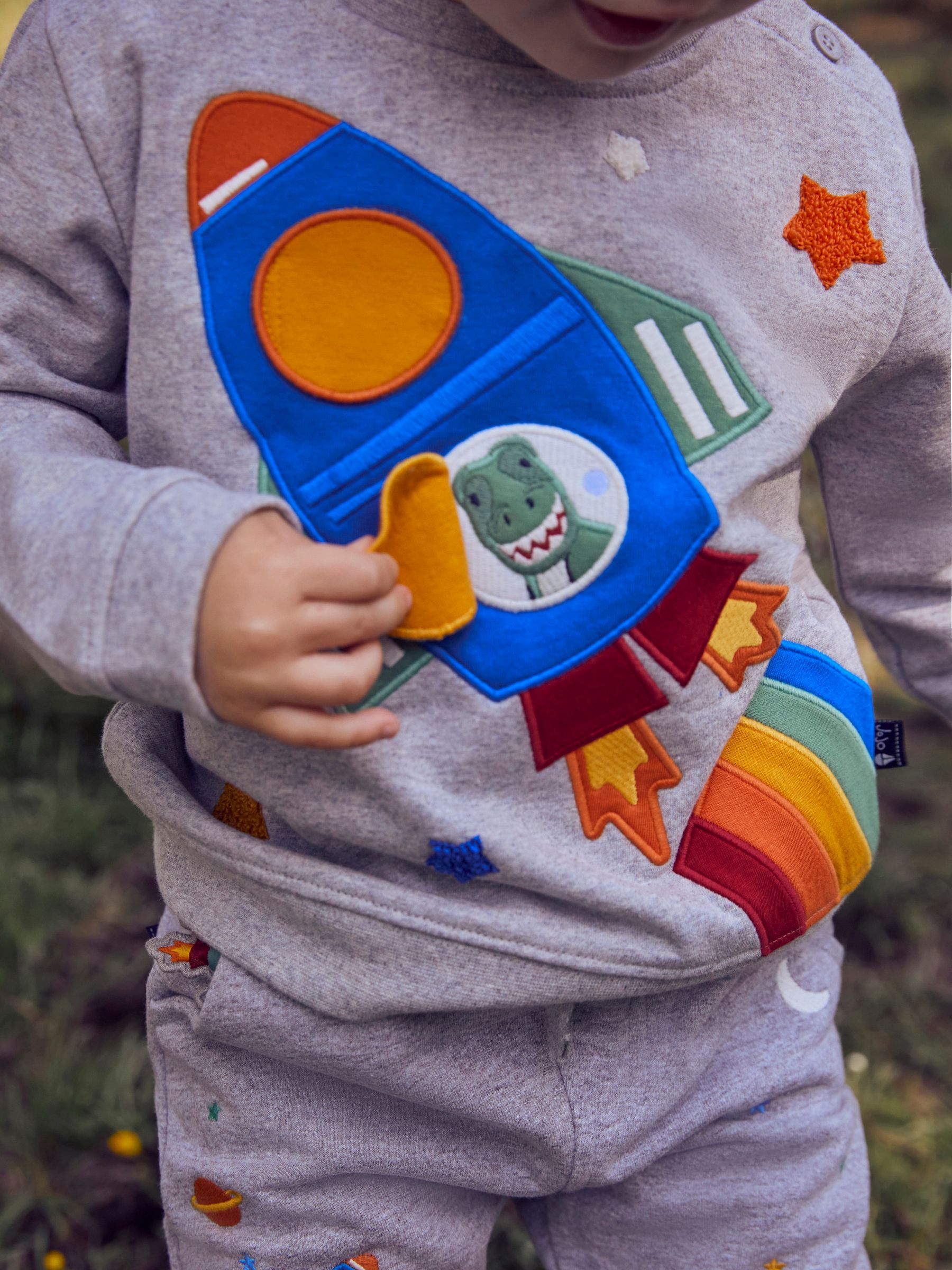 Marl Grey Rocket Appliqué Sweatshirt - Image 2 of 6