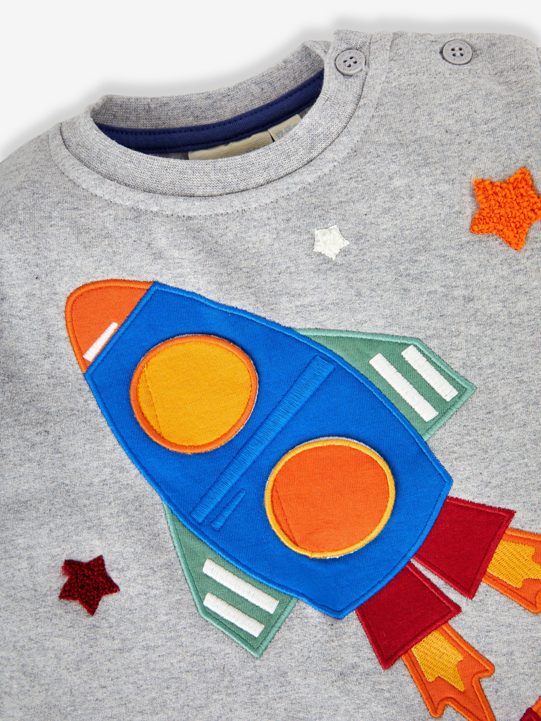 Marl Grey Rocket Appliqué Sweatshirt - Image 6 of 6