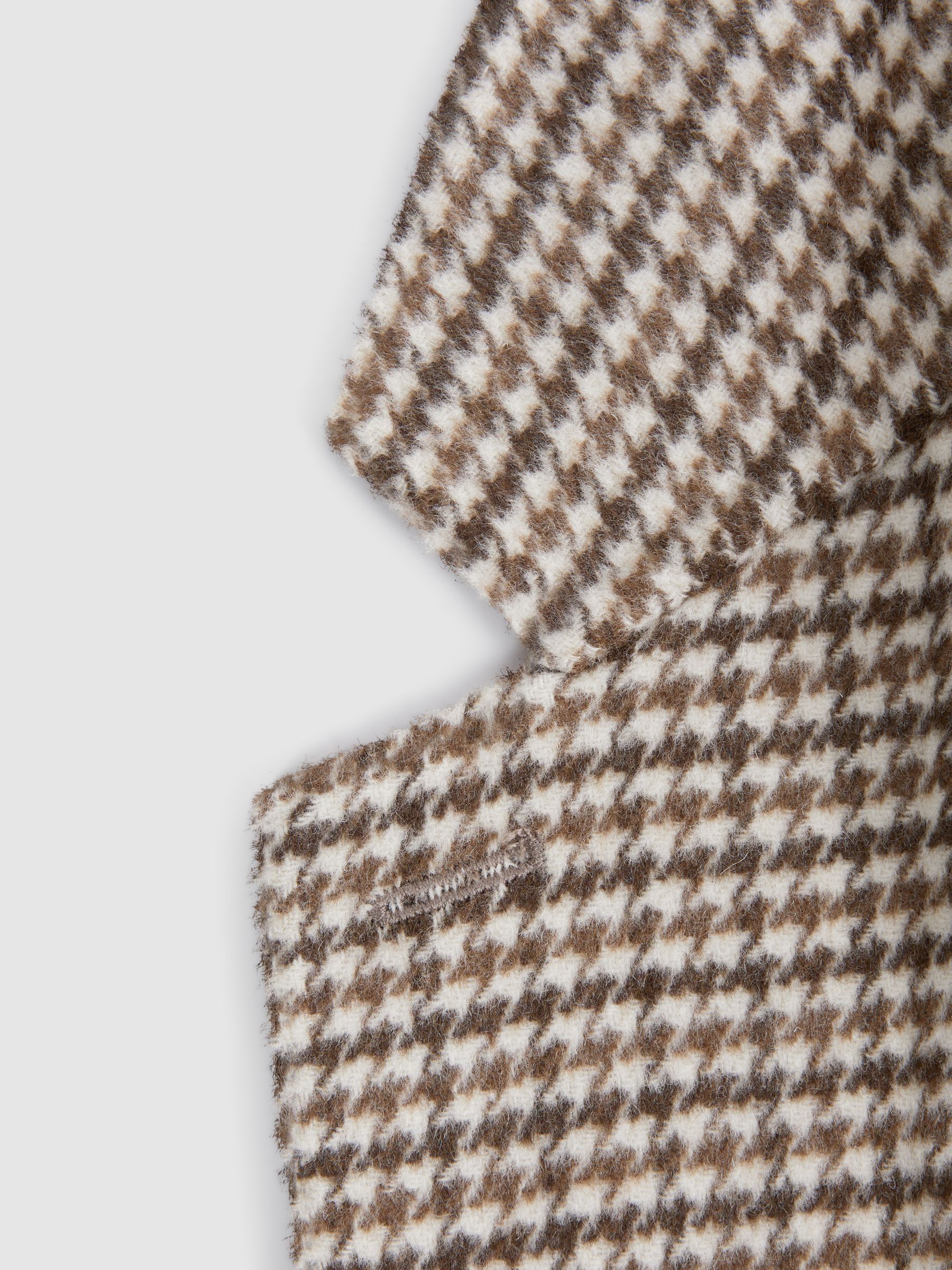 Slim Fit Wool Blend Single Breasted Blazer in Brown - Image 7 of 7