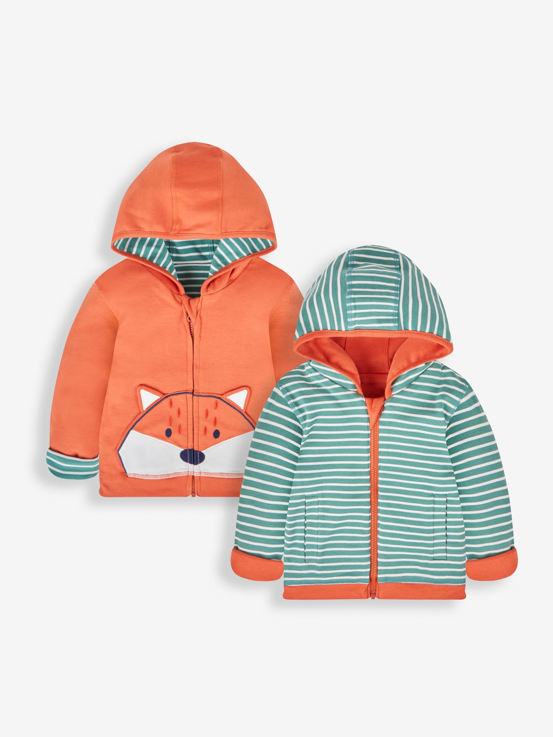 Rust Fox Appliqué Reversible Hoodie - Image 1 of 8