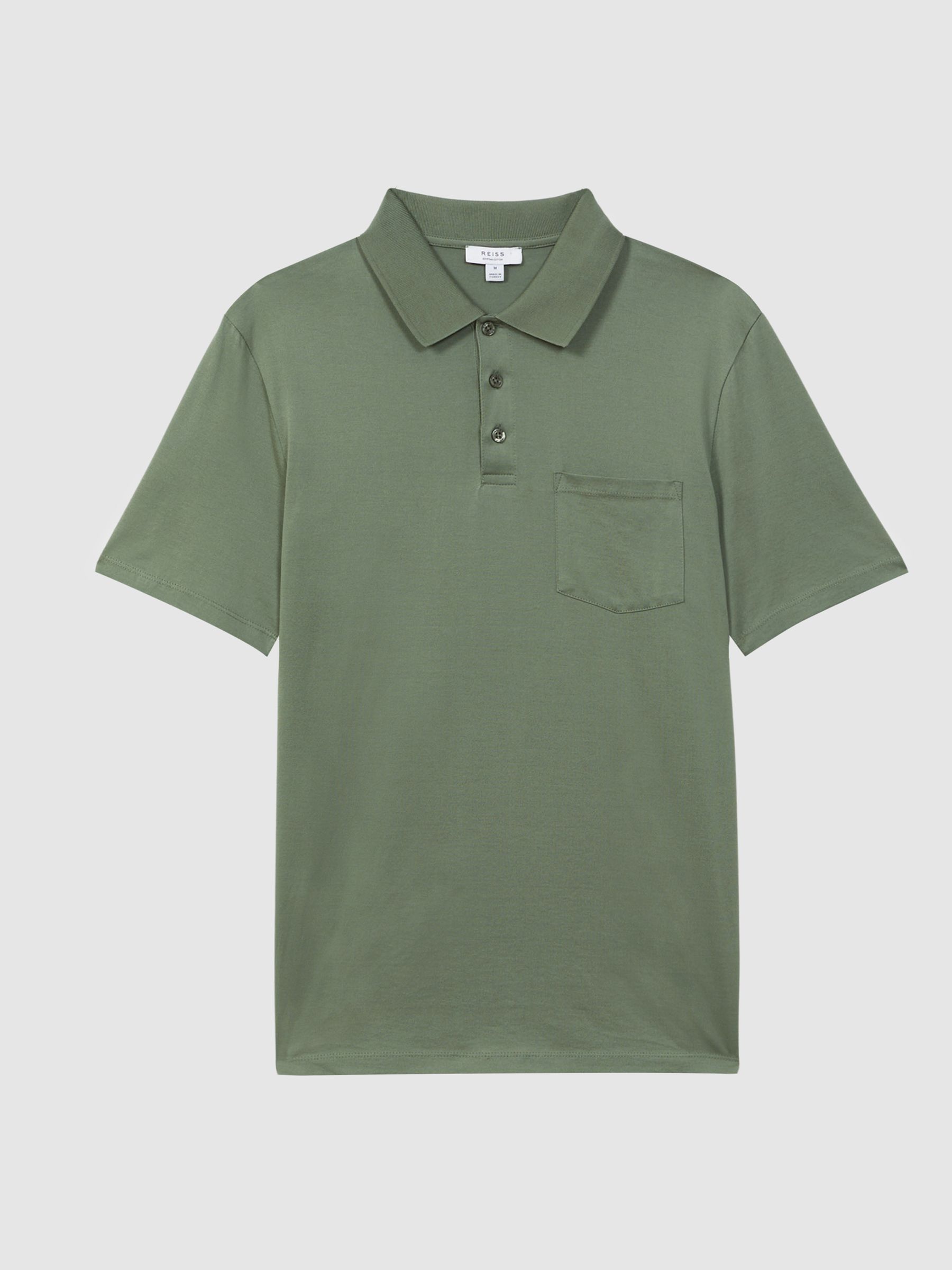 Short Sleeve Polo T-Shirt in Fern Green - Image 2 of 4