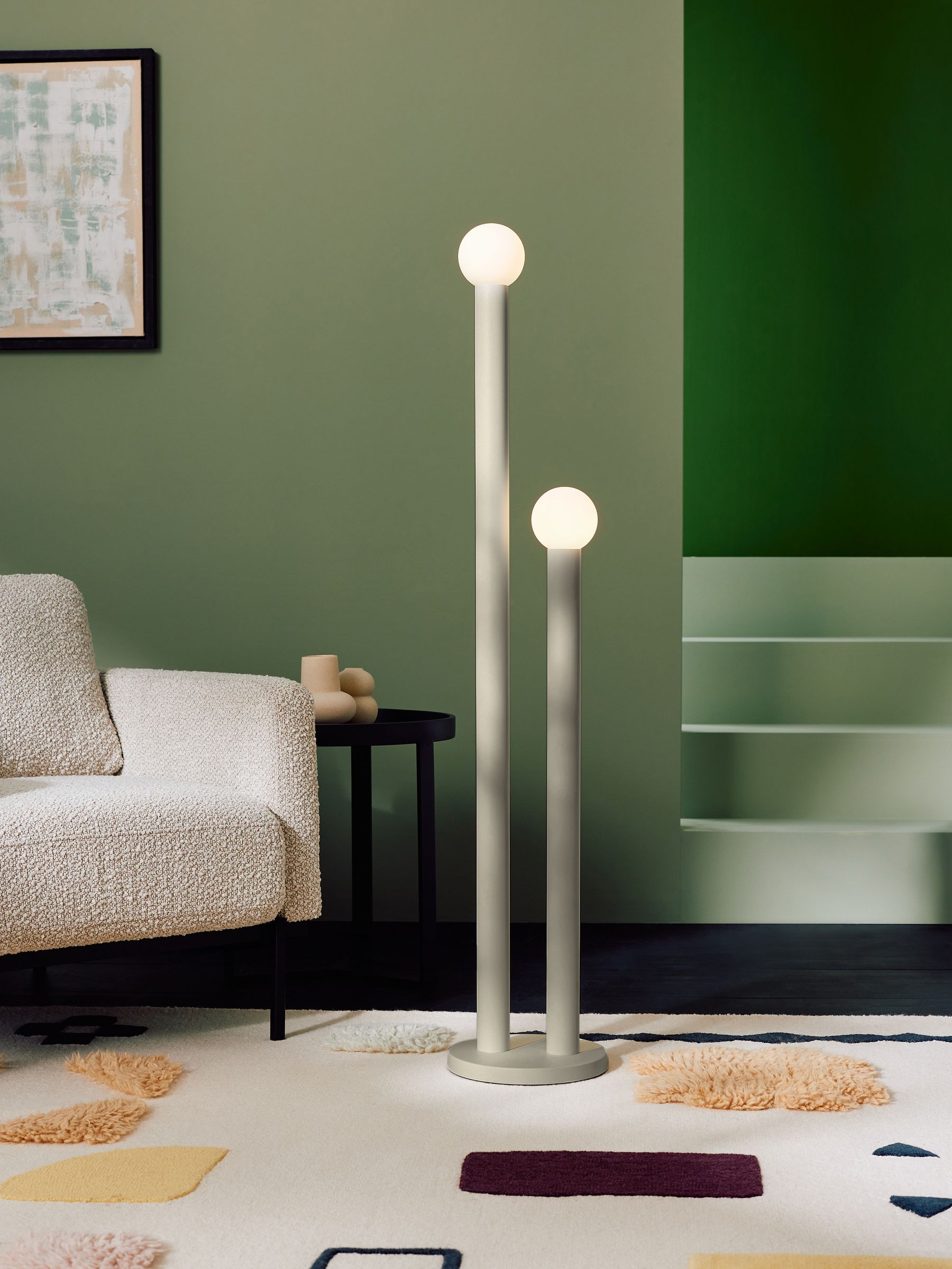 Graysen Floor Lamp in Cream - Image 2 of 3