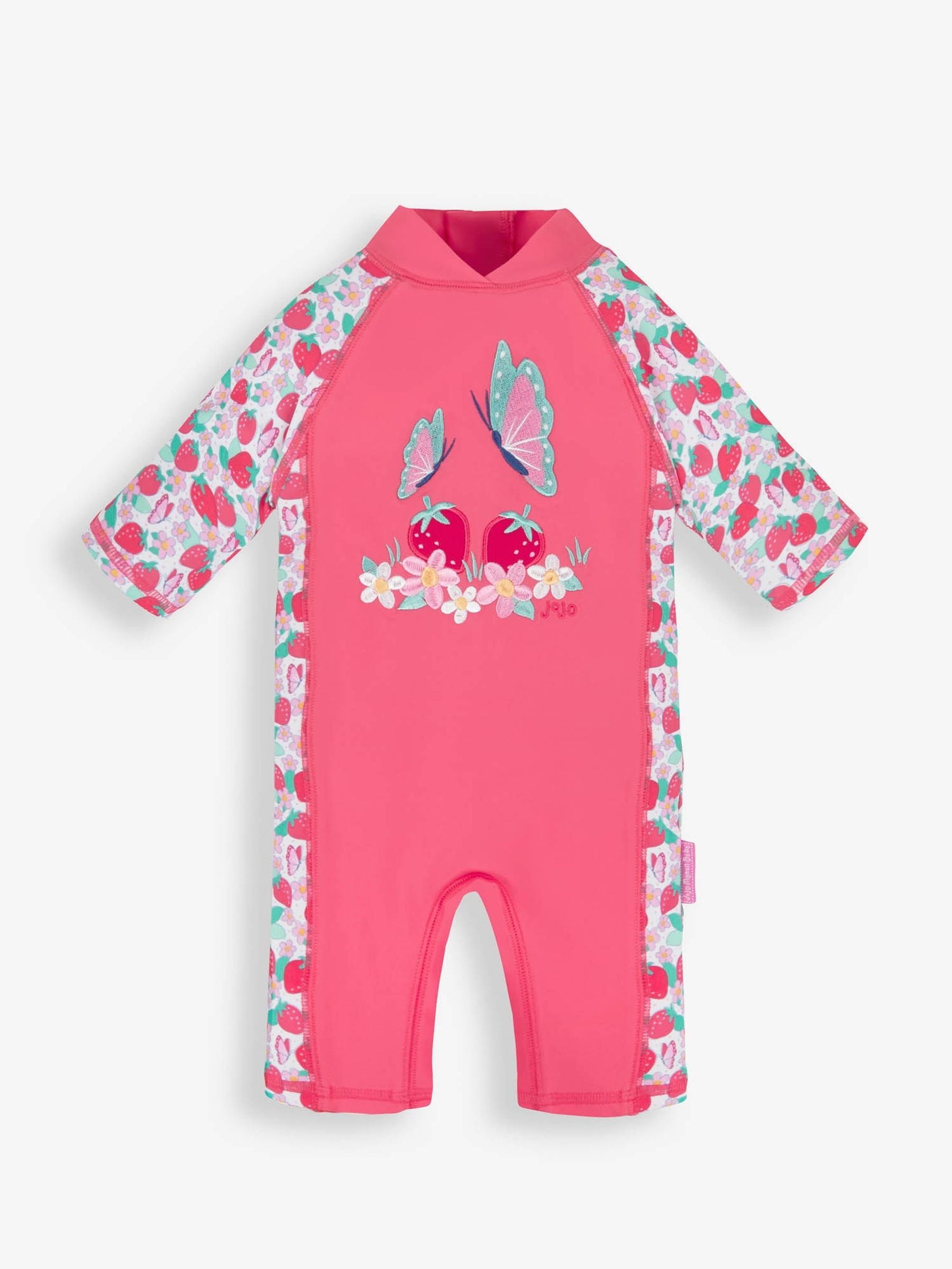 Pink 1-Piece Butterfly UPF 50 Sun Protection Suit - Image 1 of 2