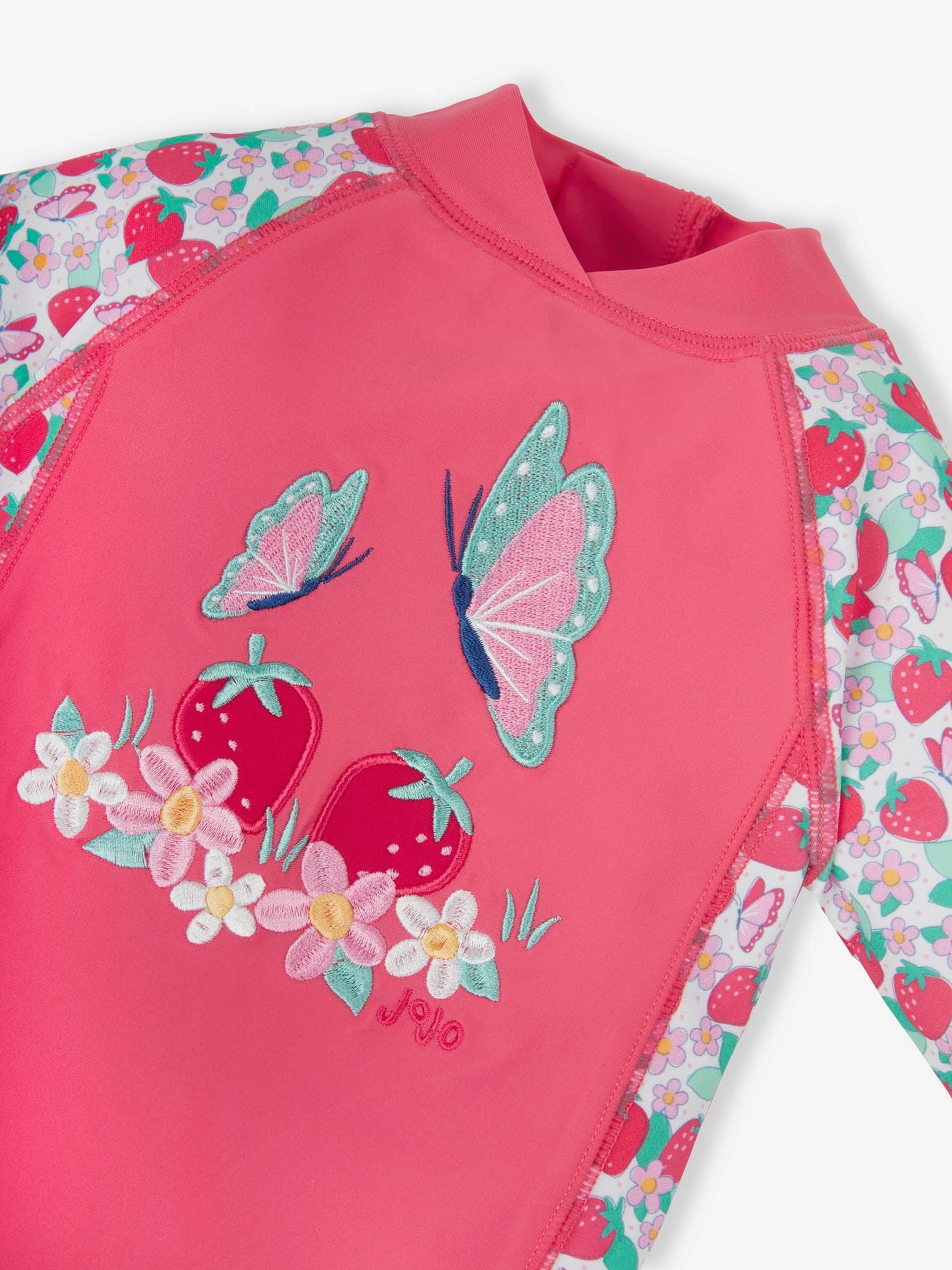 Pink 1-Piece Butterfly UPF 50 Sun Protection Suit - Image 2 of 2
