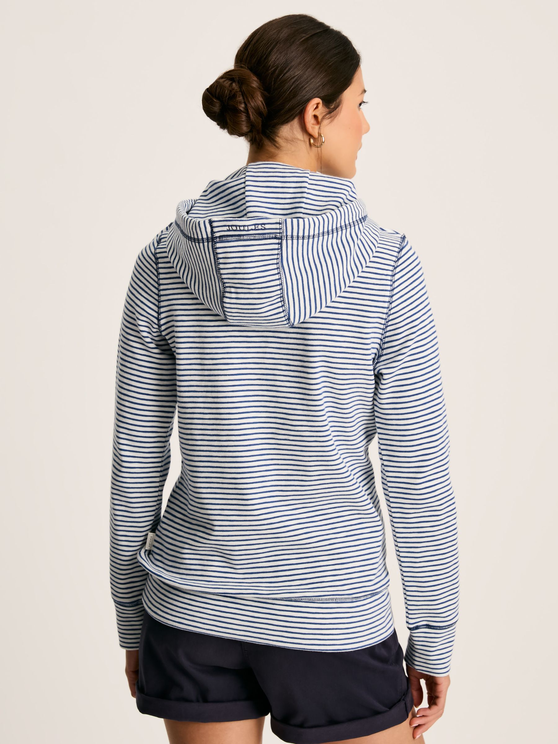 Marlston Blue Stripe Slim Fit Hoodie - Image 2 of 6