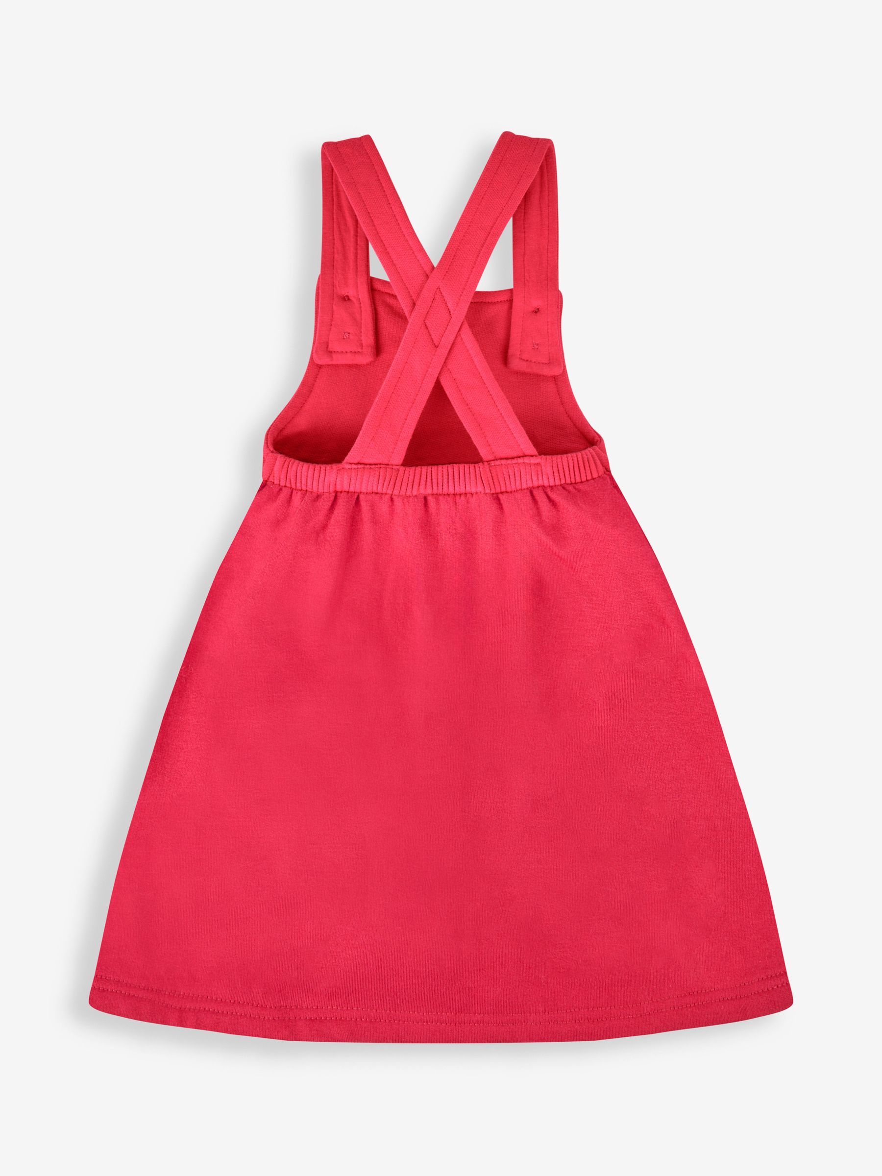 Rose Pink Bunny Girls' 2-Piece Appliqué Pinafore Dress & Top Set - Image 3 of 6