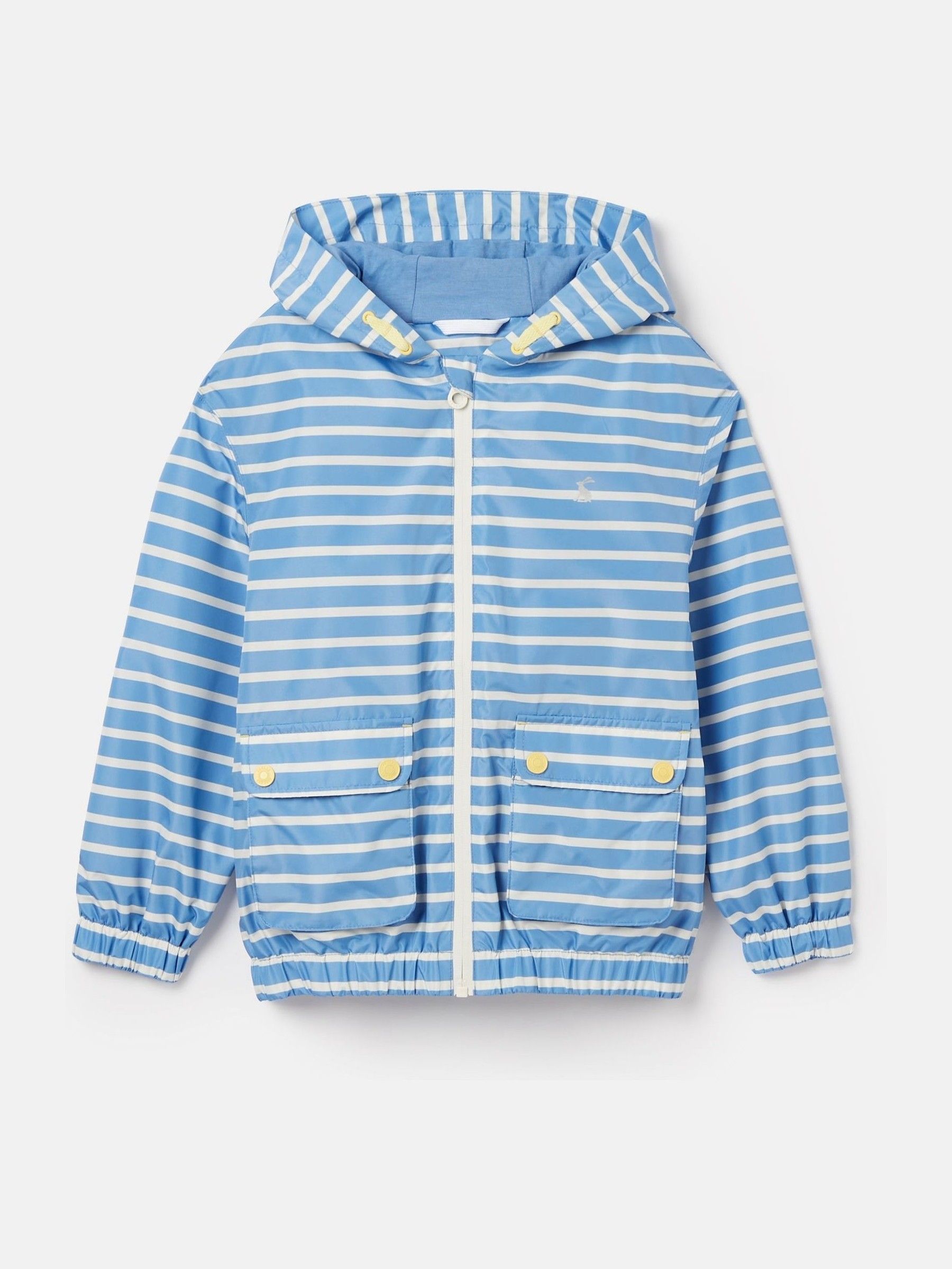Kids' Windbreaker Blue & White Striped Waterproof Raincoat - Image 1 of 5