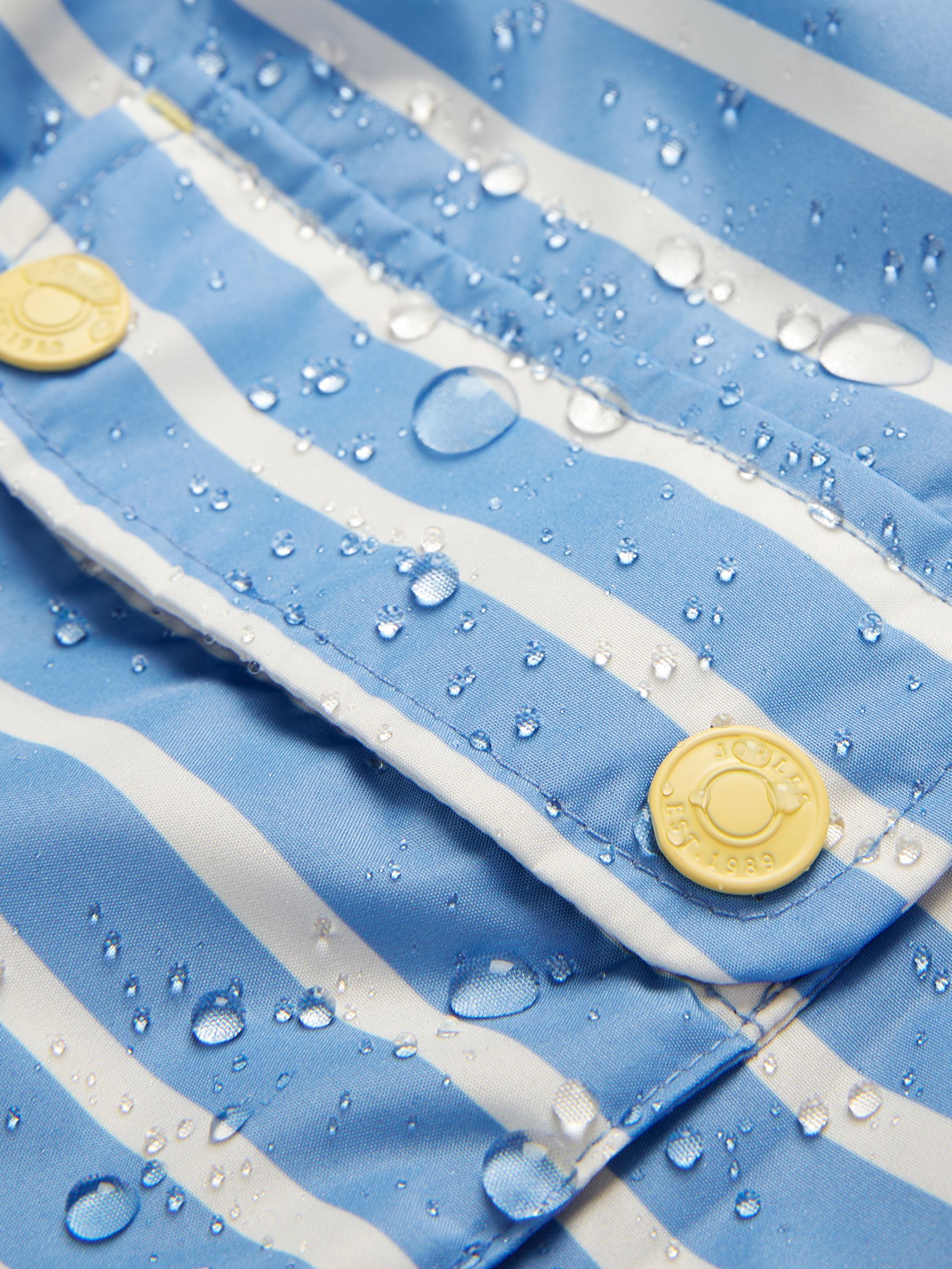 Kids' Windbreaker Blue & White Striped Waterproof Raincoat - Image 3 of 5